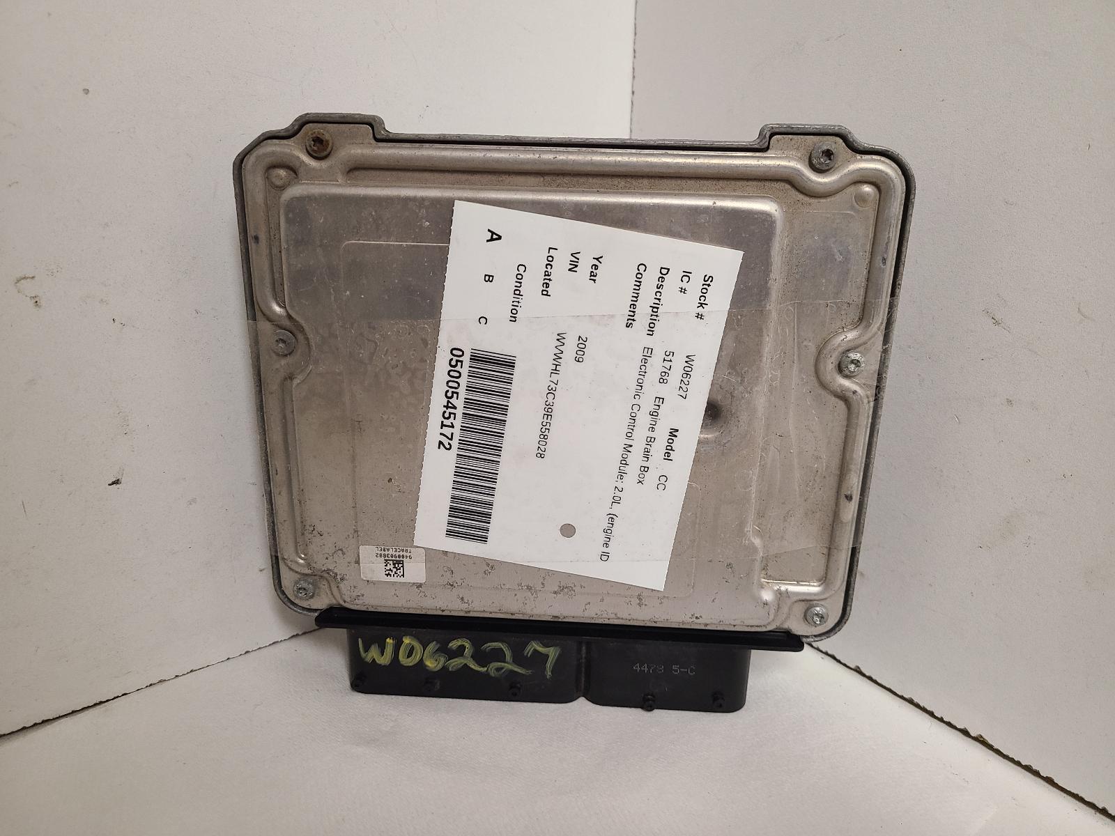 Used Engine Control Module (ECM) fits: 2009 Volkswagen Cc Electronic Control Mod