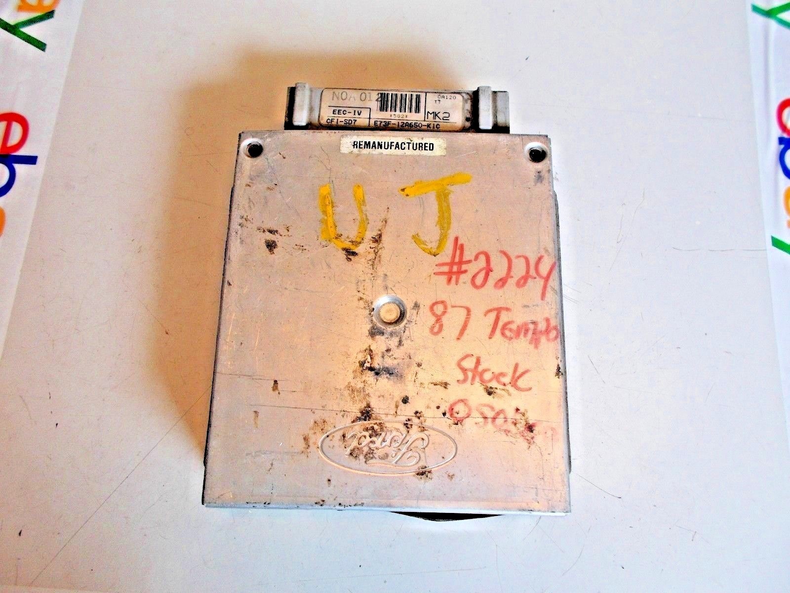 87 1987 Ford Tempo E73F-12A650-K1C ECM ECU FREE SHIPPING 30 DAY WARRANTY