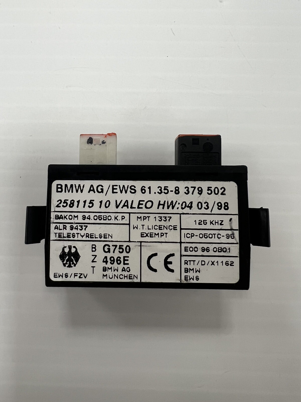 🚘 BMW E36 E34 E39 E38 E31 3 5 7 8 Z3 TRANSMITTER RECEIVER AG EWS MODULE 8379502