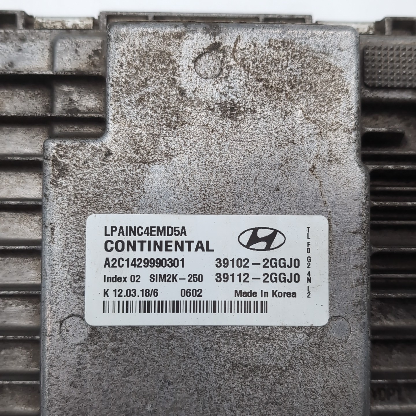 2018 2019 Hyundai Sonata Engine Computer Control Module ECU 39112-2GGJ0 OEM