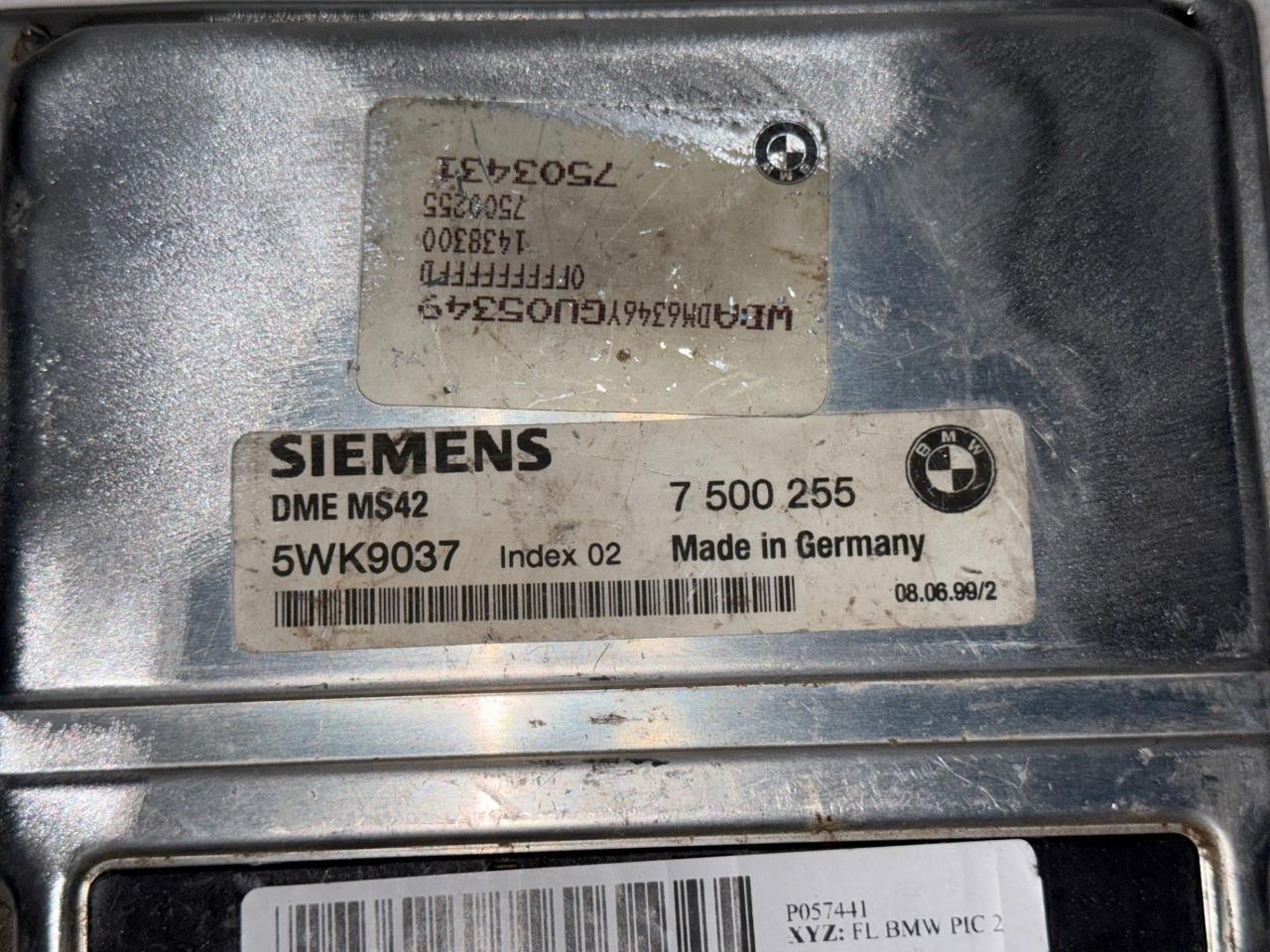 ENGINE COMPUTER BMW 323i 1999 2000 7500255 ECM PCM ECU OEM