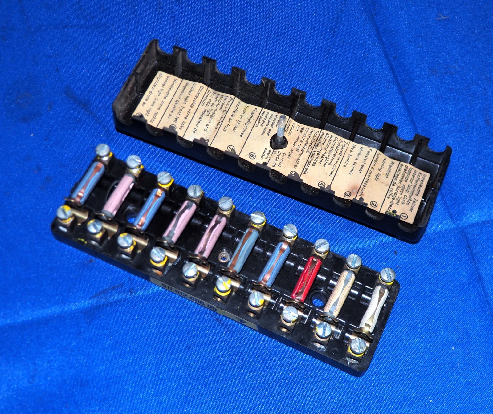 69-73 Porsche 911 912 Coupe Targa Rear 10 Pole Auxiliary Fuse Box 91161208600 OE