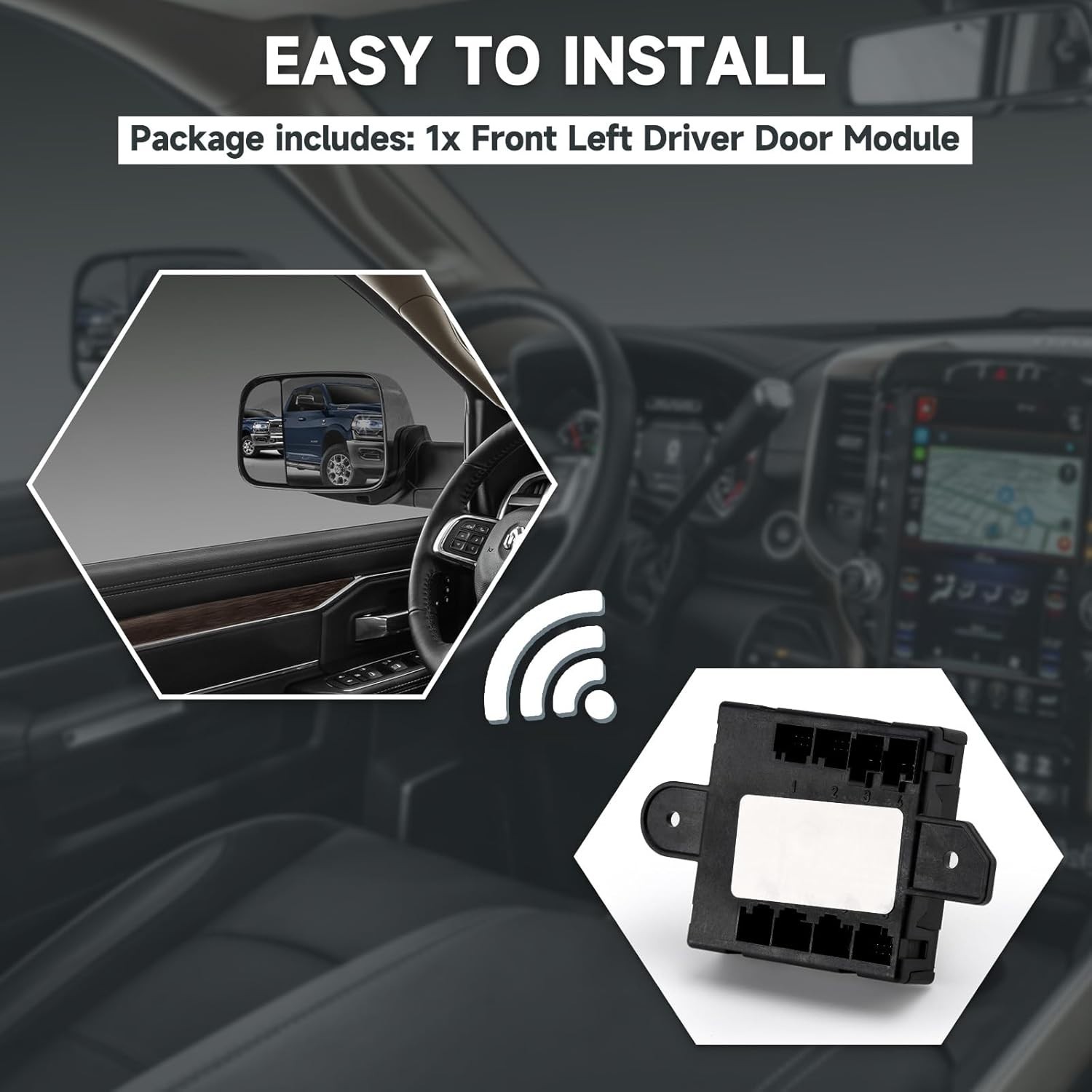 05026861AC Front Left Driver Door Module Dodge Chrysler Jeep RAM 2008-2018