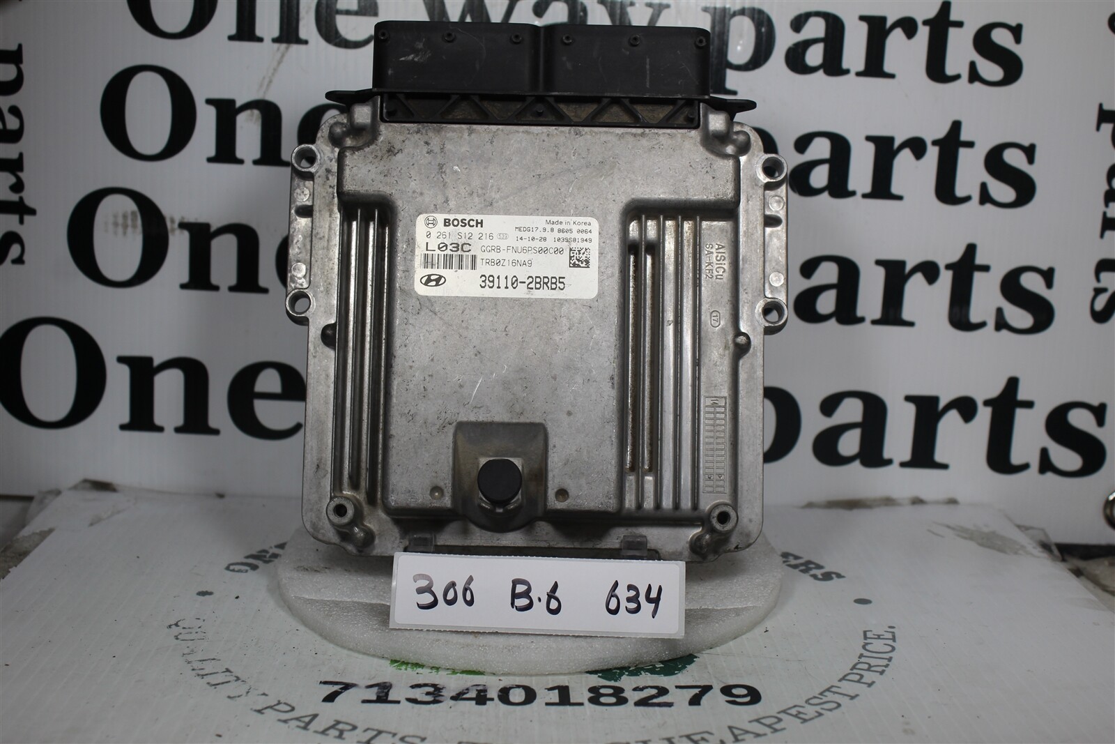 391102BRB5 Hyundai Accent 2015-17 1.6L Engine Control ECU Module 3o6 634 B6