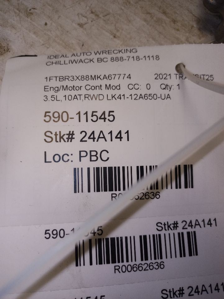 TRANSIT25 2021 Engine ECM 662636