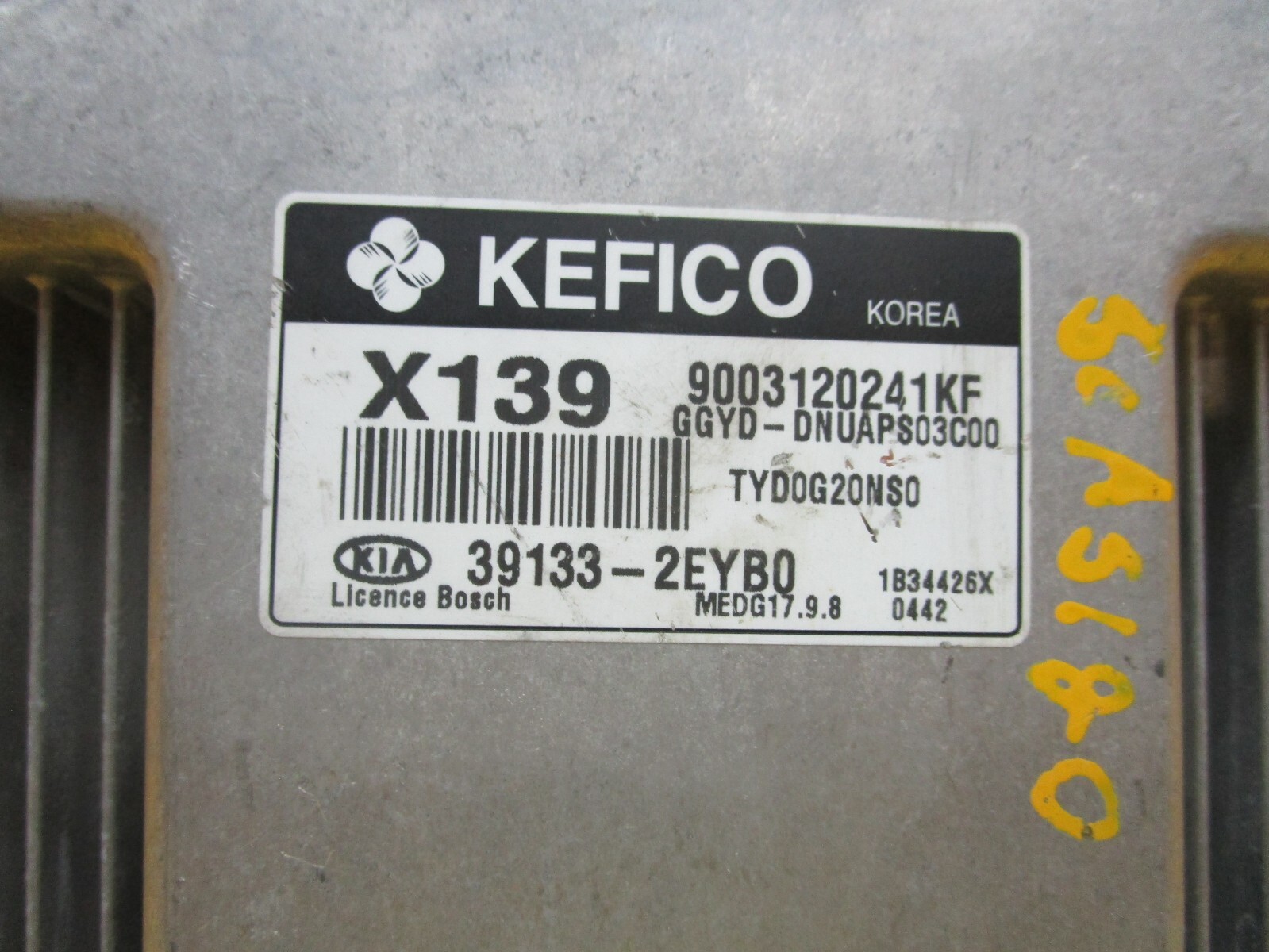 2014 Kia Forte Engine Computer Control Module ECM PN 39133-2EYB0