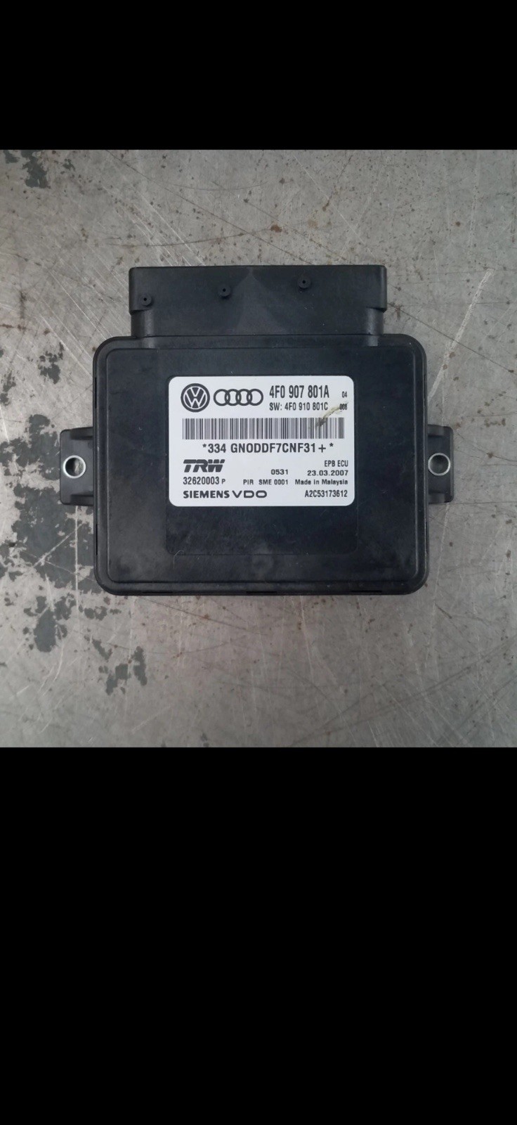 Audi Electronic Parking Brake Control Module 4F0907801A OEM TESTED