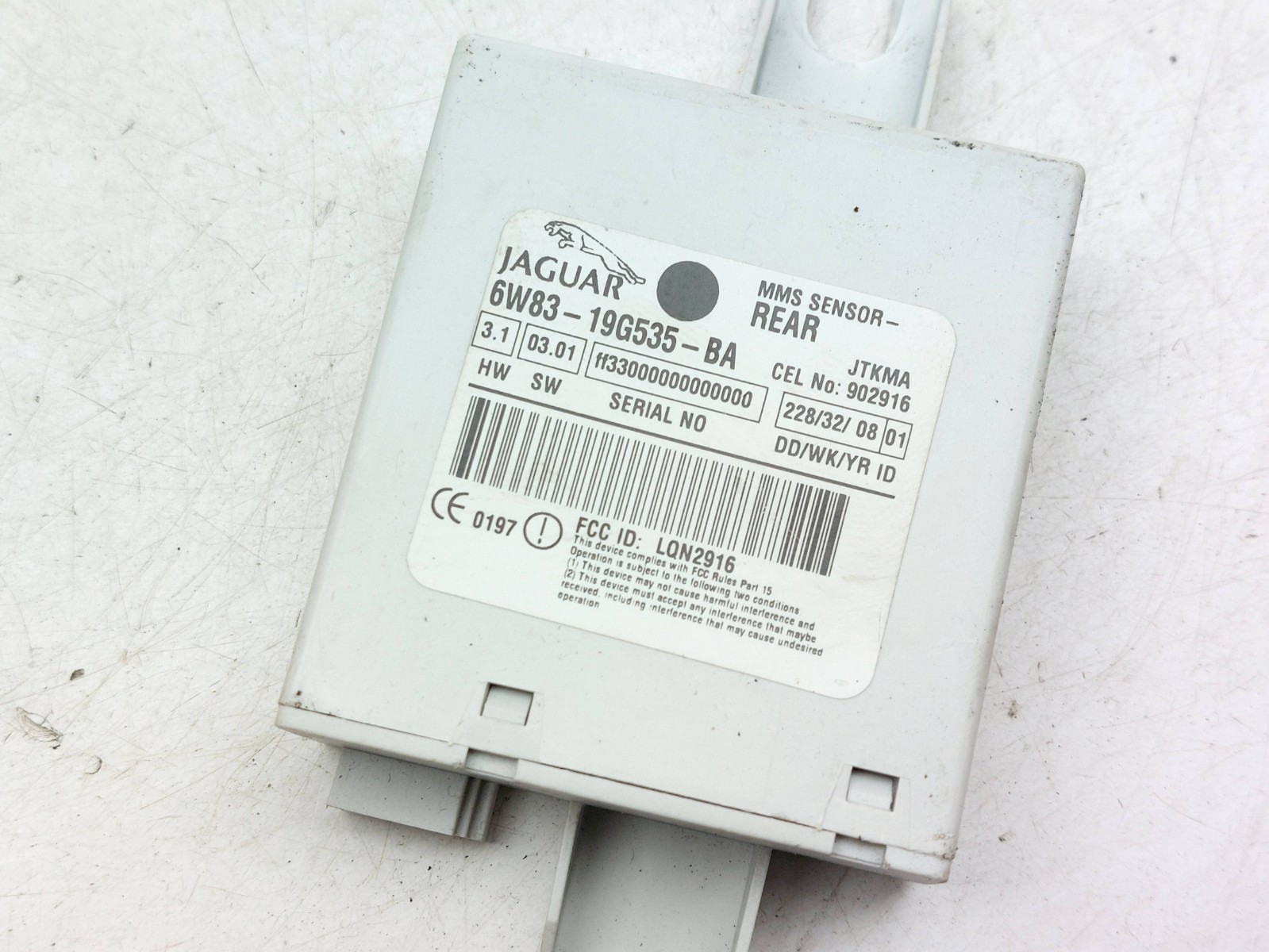 JAGUAR XK X150 2008 REAR MMS SENSOR CONTROL MODULE ECU UNIT 6W83-19G535-BA