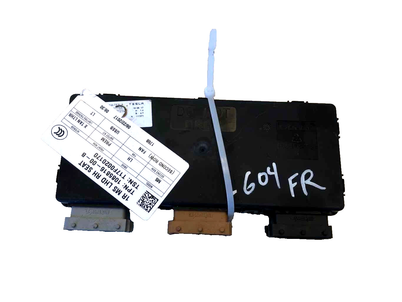 2017 TESLA S Front Seat Control Computer Module Passenger Right 108581600B