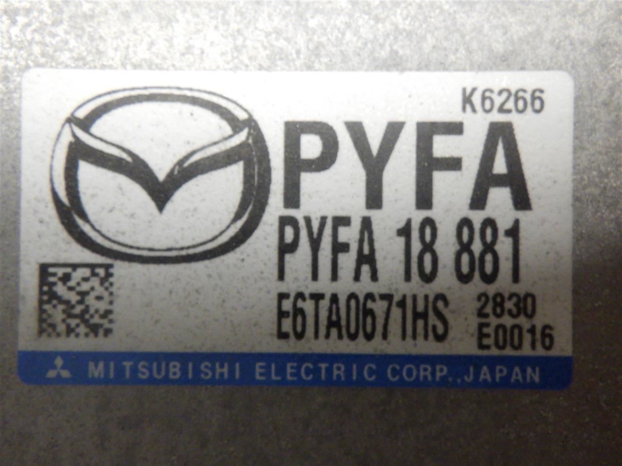 2.5L PYFA18881 Electronic Control Module Fits 18-23 MAZDA CX-5