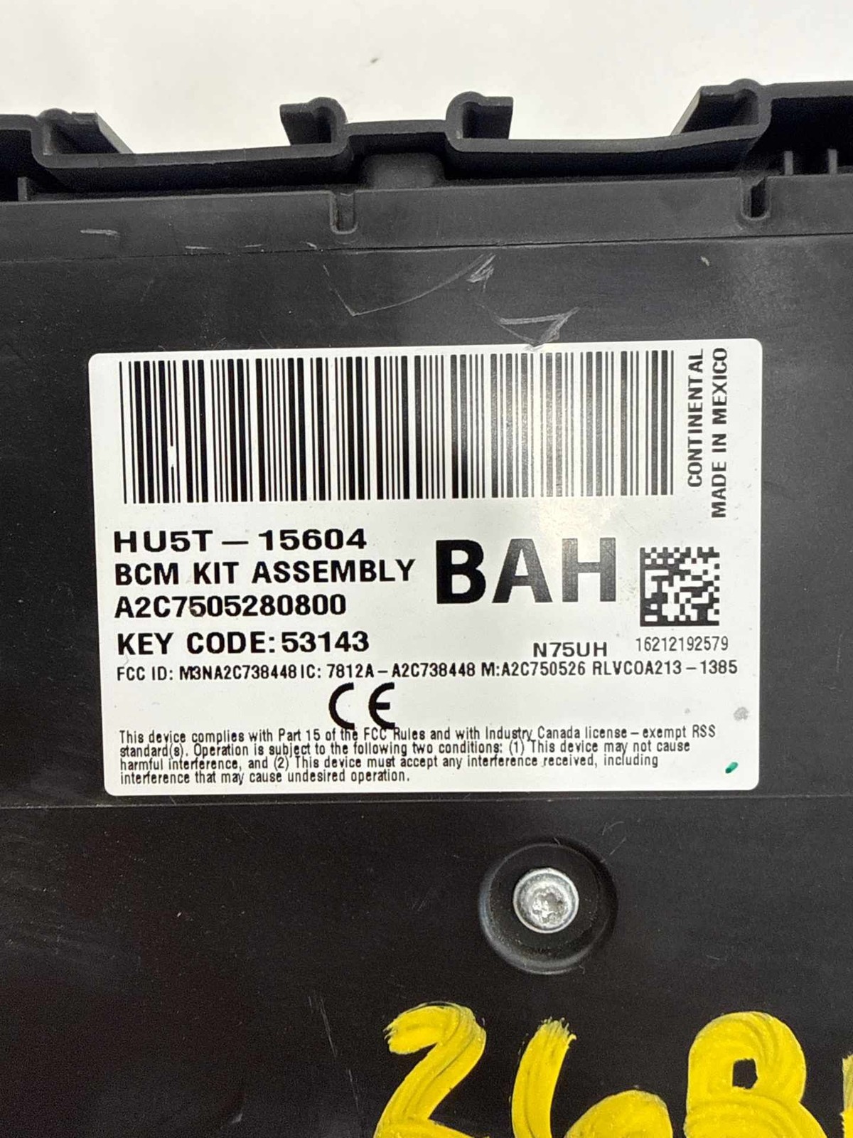 2017 FORD EXPLORER Body Control Module BCM Interior Fuse Box HU5T15604BAH
