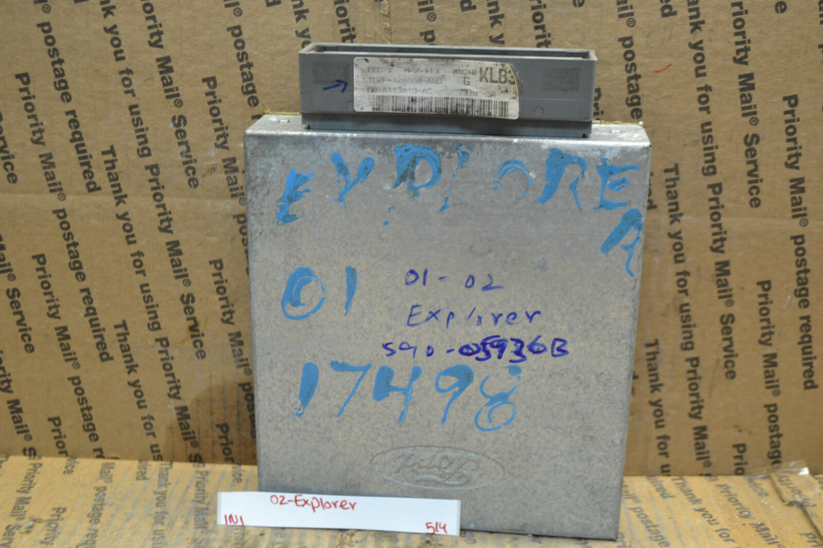 01 02 Ford Explorer 2 Dr Engine Control Unit ECU 1L2F12A650AND Module 514-1n1