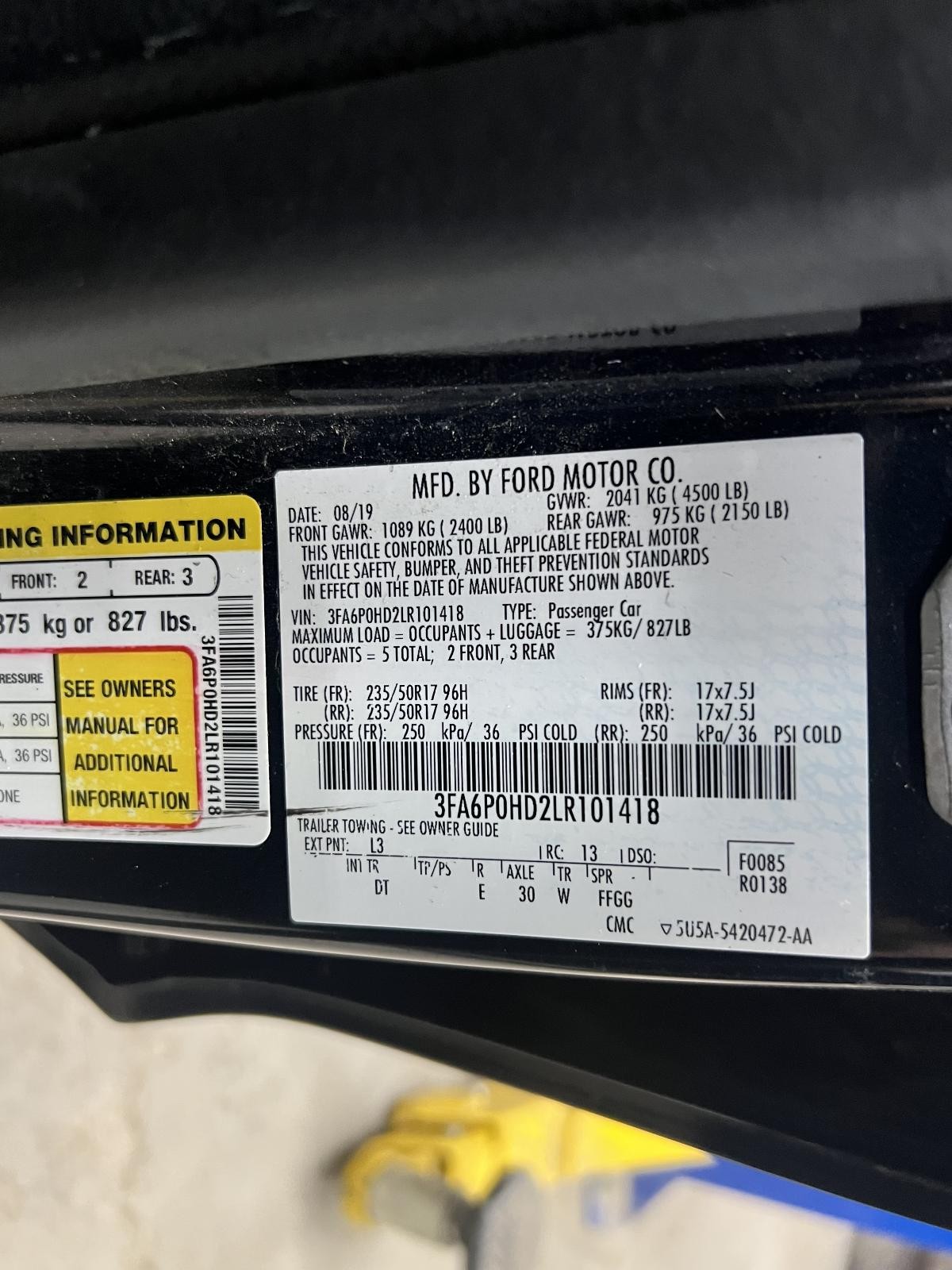 Used Engine Control Module (ECM) fits: 2020 Ford Fusion Electronic Control Modul