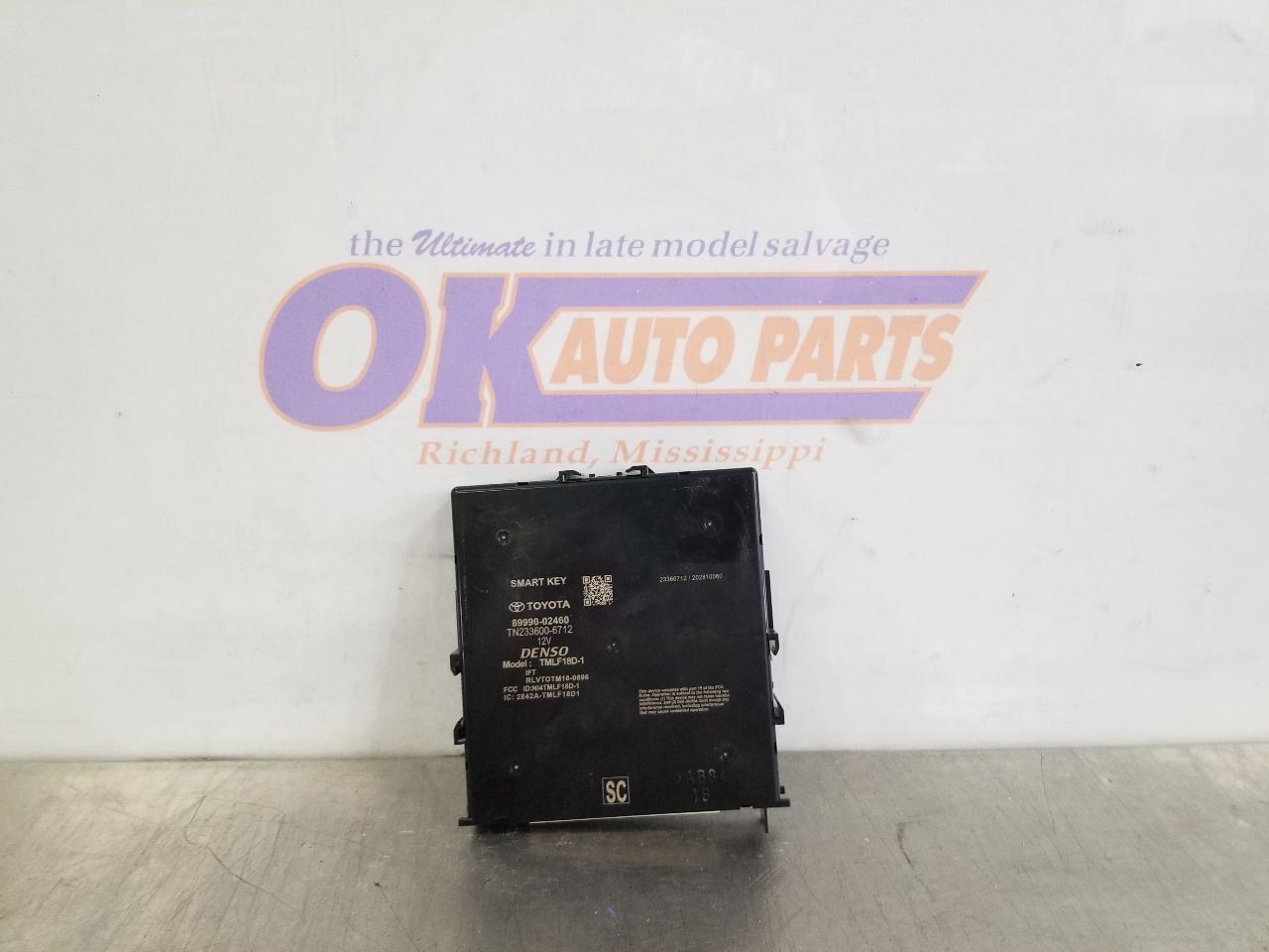 21 2021 TOYOTA COROLLA APEX SMART KEY KEYLESS ENTRY CONTROL MODULE 8999002460