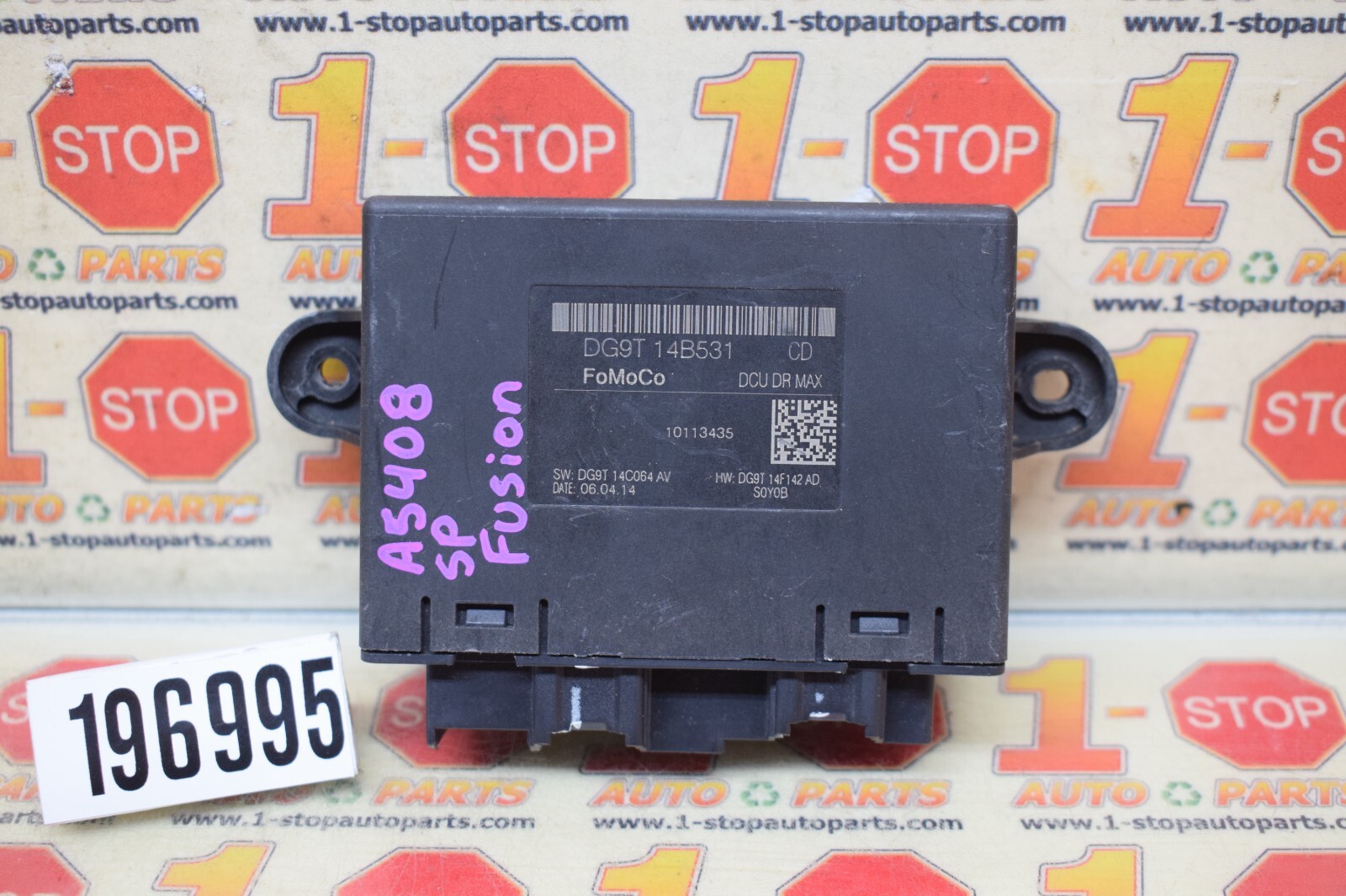 2014-2015 FORD FUSION DRIVER LEFT FRONT DOOR CONTROL MODULE DG9T-14B531-CD OEM