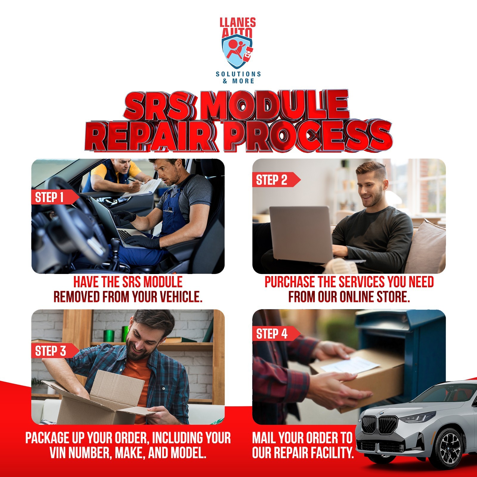 RESET Service / AIRBAG Module Repair For Any Make SRS Crash data clear