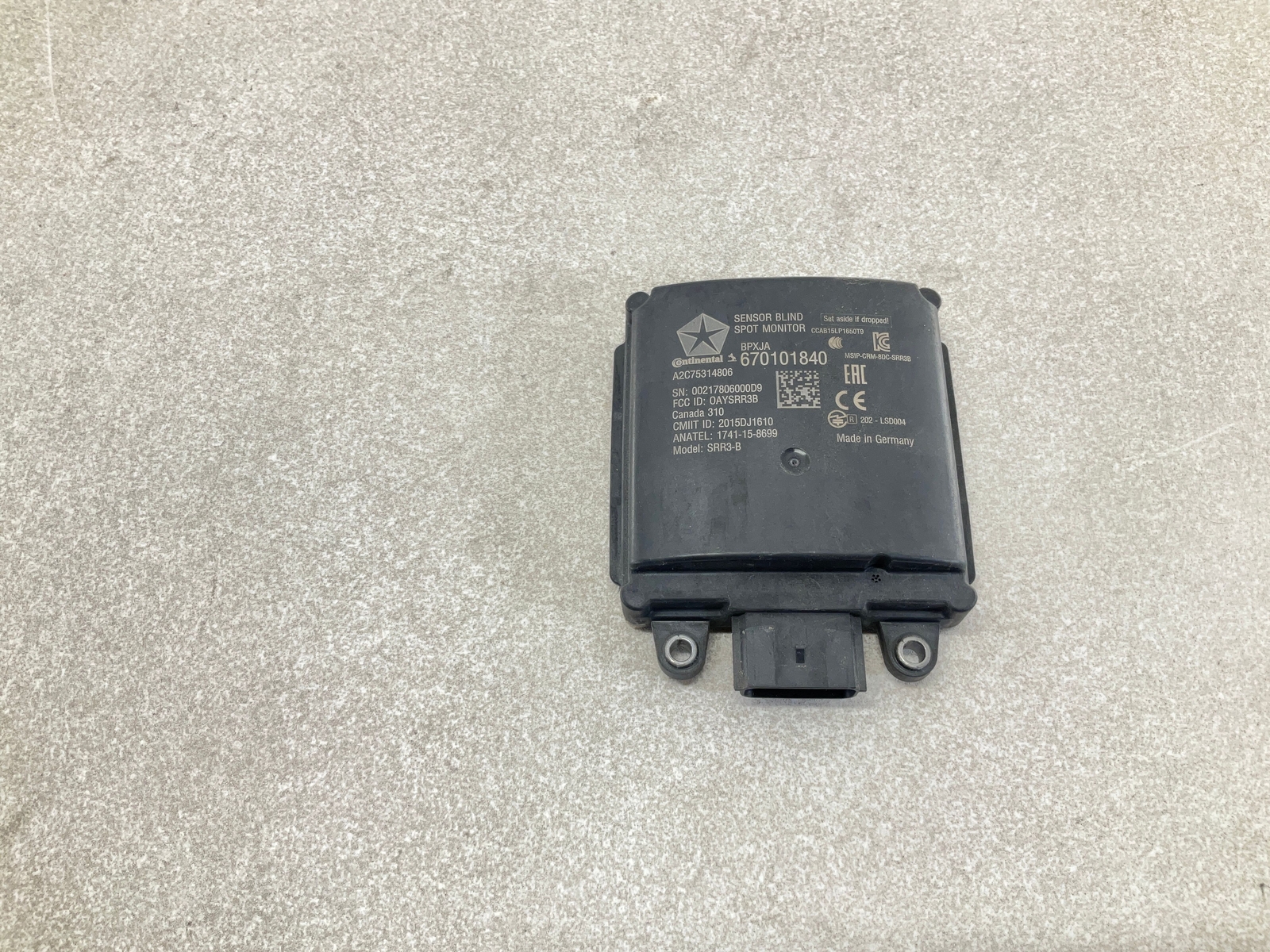 17-20 Maserati Ghibli Rear Right or Left Blind Sport Radar Sensor Module OEM CM