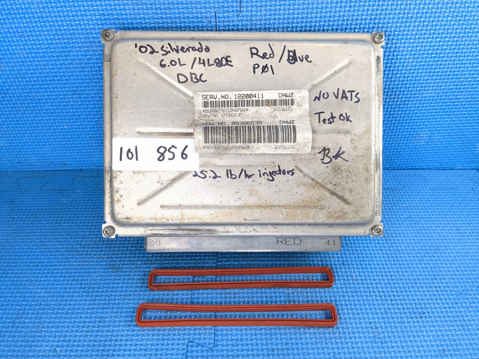 VATS Deleted PCM -Tested – ’99-’02 RED/BLUE 12200411 (P01) Chevy GMC 6.0 4.8 5.3