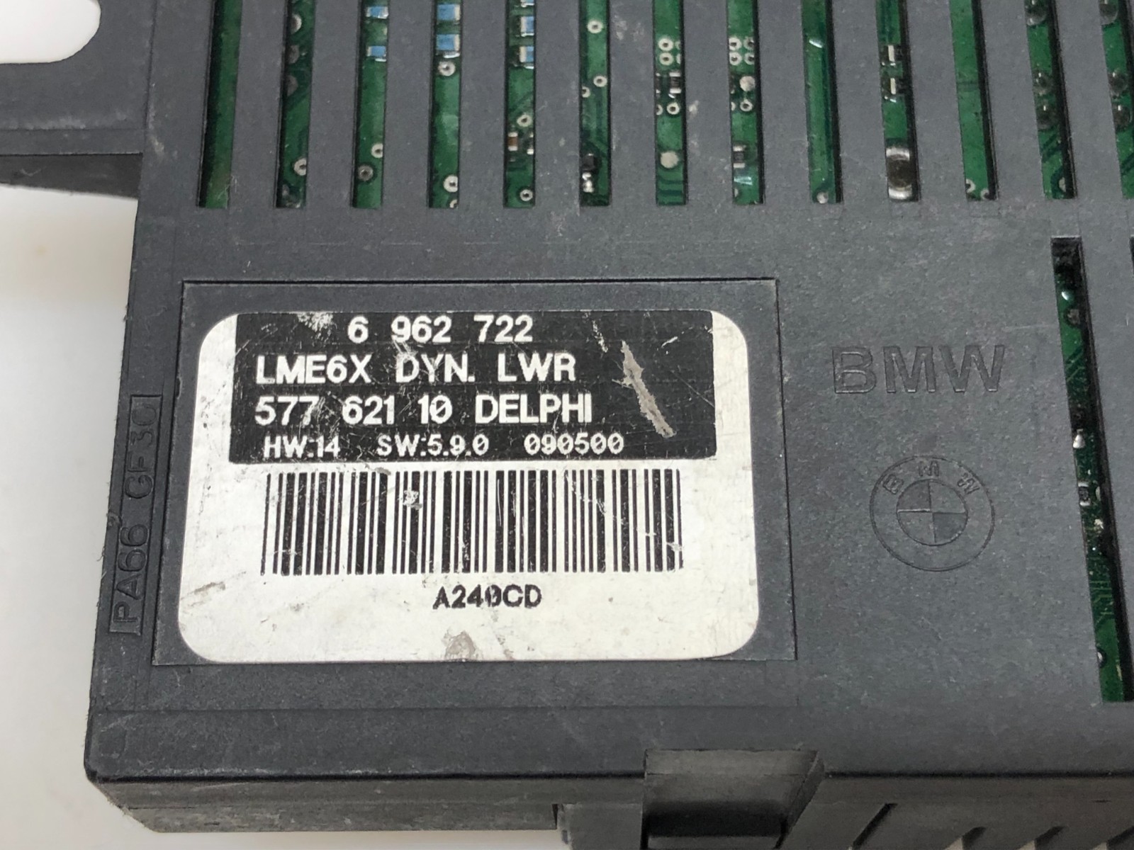 BMW 5 E60 E61 BCM Light Control Module LME6X DYN LWR 57762110 6962722 HW14 SW590