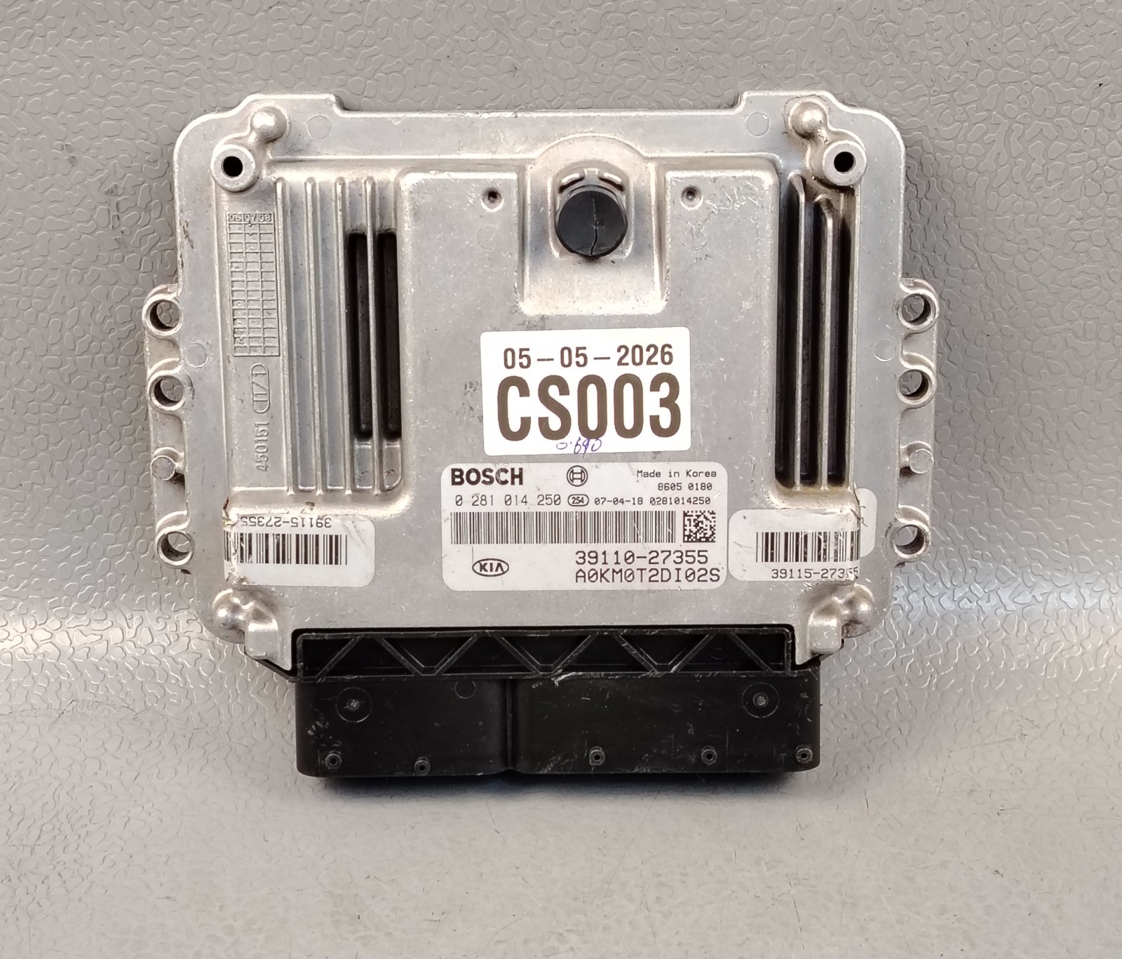 KIA ENGINE COMPUTER ECU ECM 2.0 CRDi SPORTAGE 2008 39110-27355 0281014250
