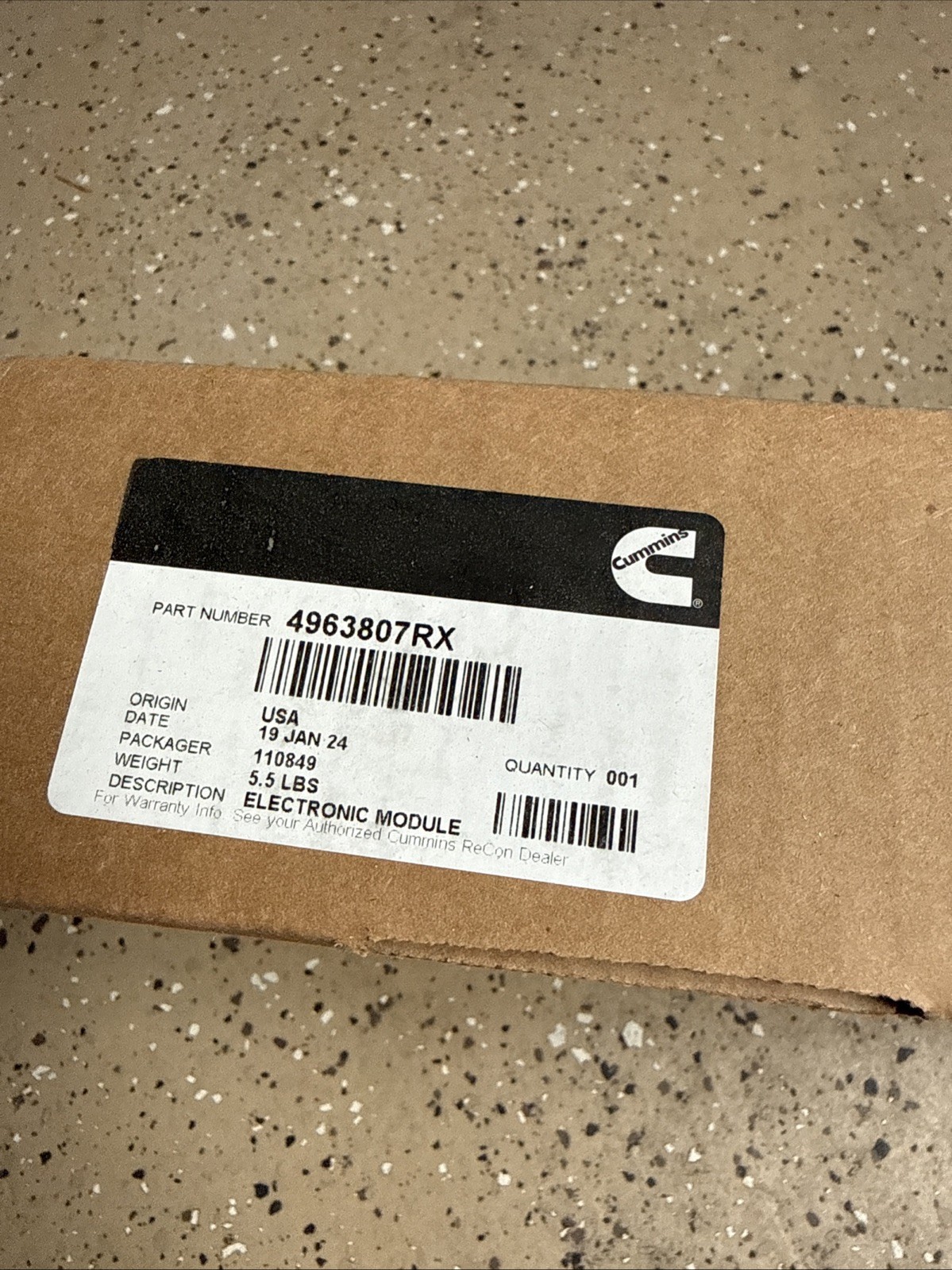 Original Cummins ecm ecu computer 4963807 4963807RX 4963808 ISM