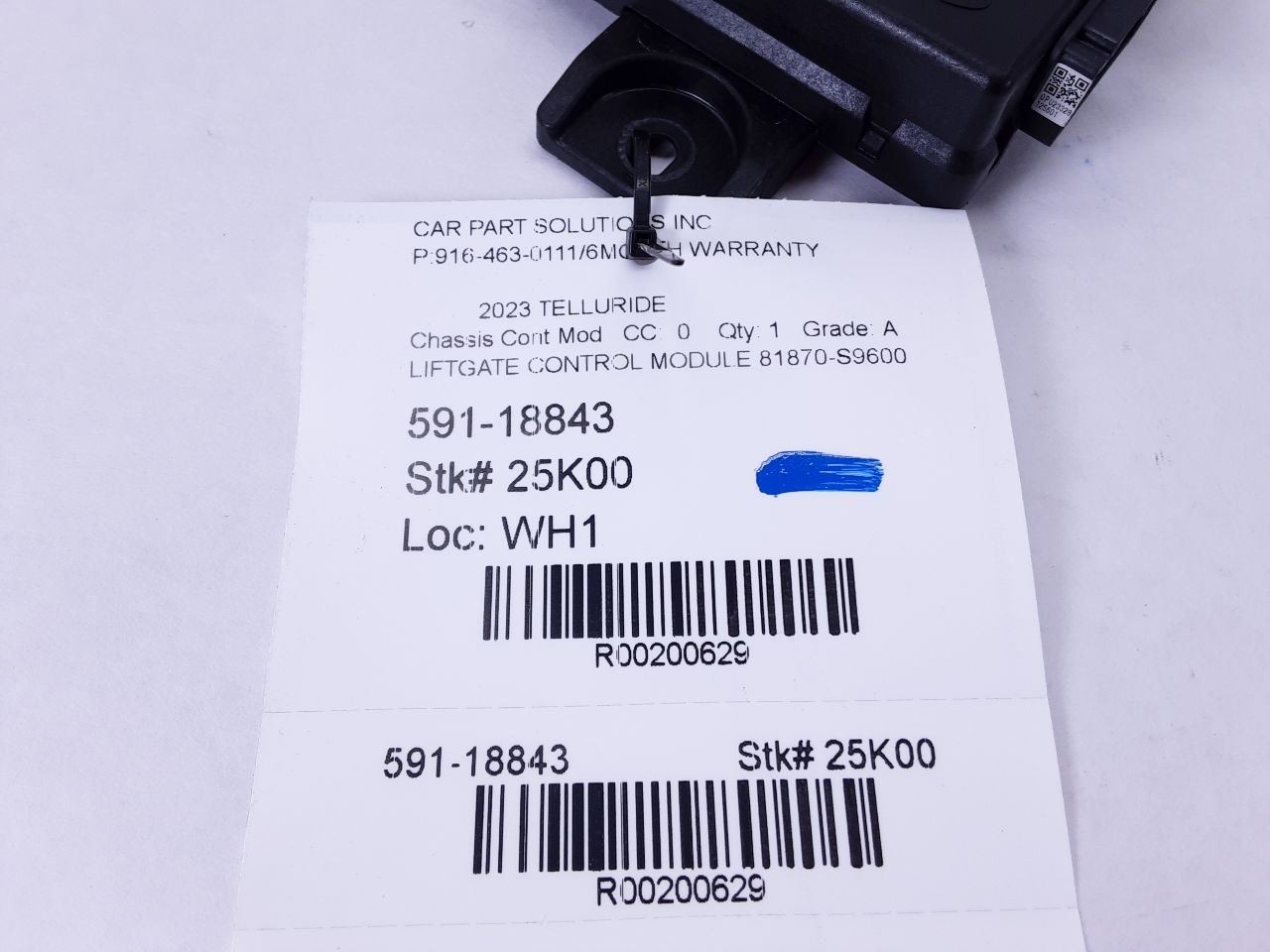 2023-2024 KIA TELLURIDE POWER LIFTGATE CONTROL MODULE 81870S9600