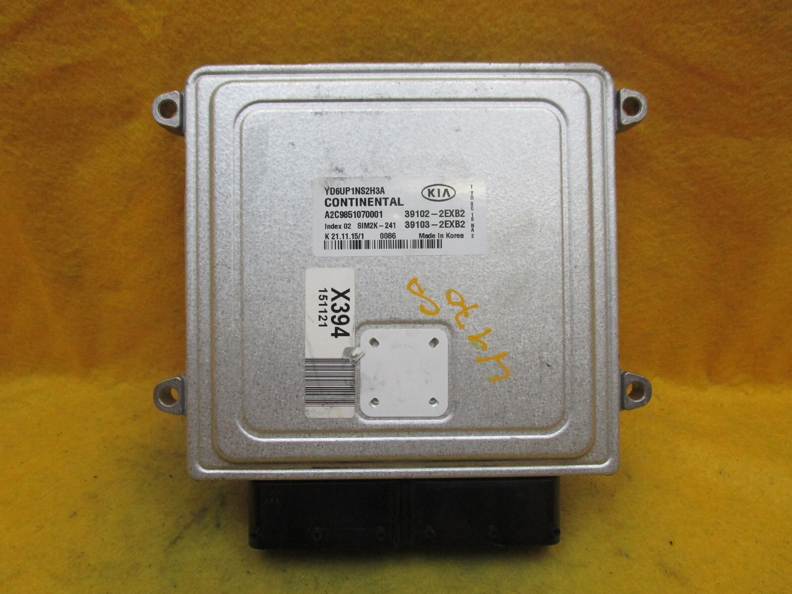 16 2016 Kia Forte Engine Computer Control Module ECM ECU PCM Part# 39103-2EXB2
