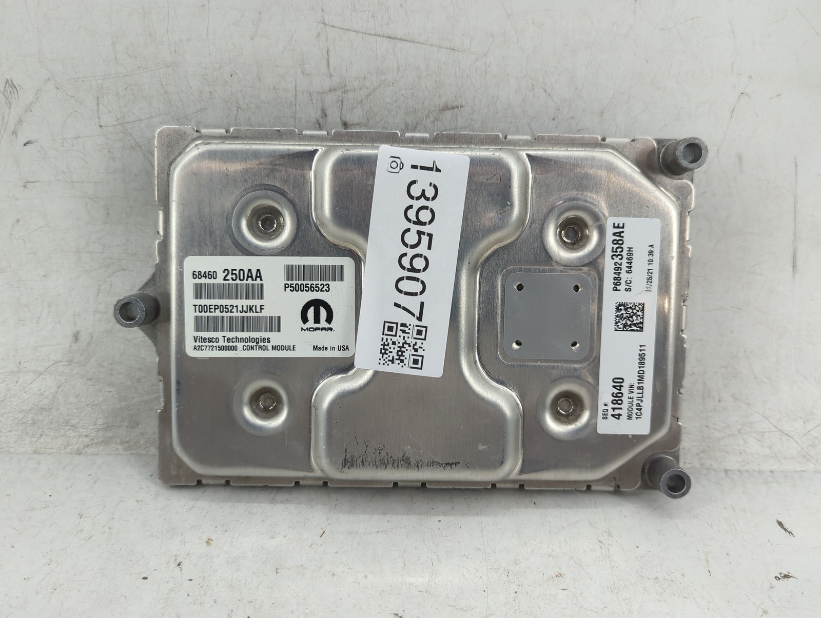 2021-2021 Jeep Cherokee Engine Control Computer Ecu Pcm Ecm Pcu Oem ZRW6S