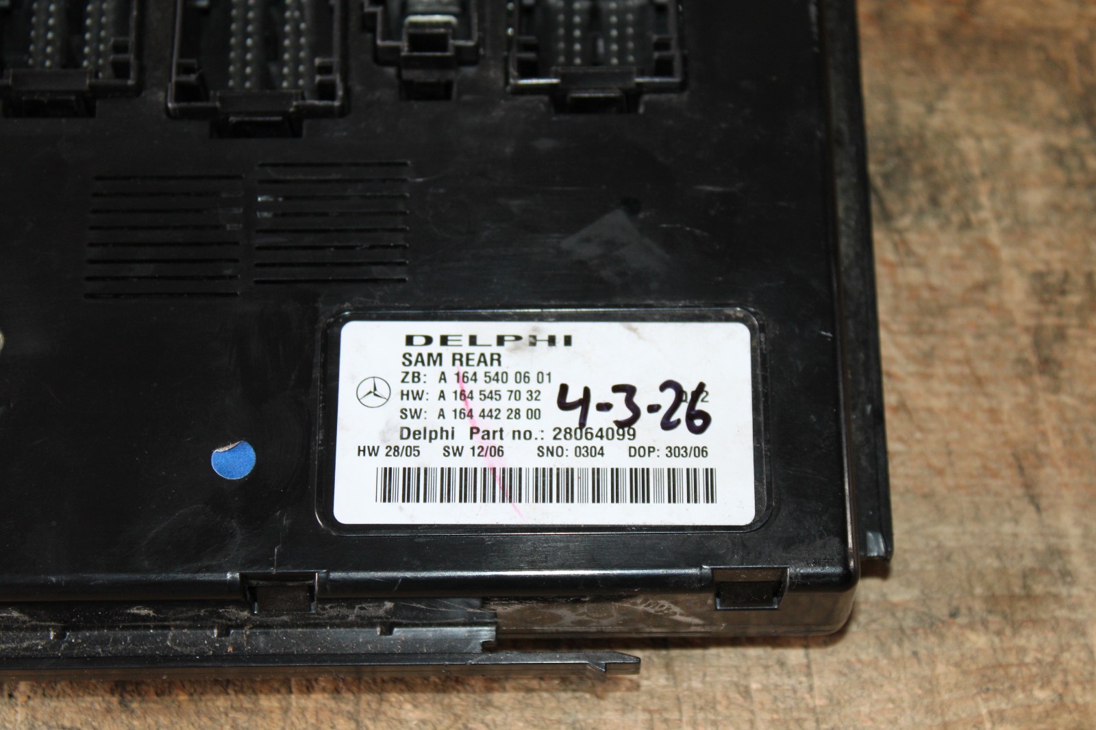 09-13 Mercedes W164 ML550 R500 GL450 Rear SAM Module Control Unit OEM (TESTED)