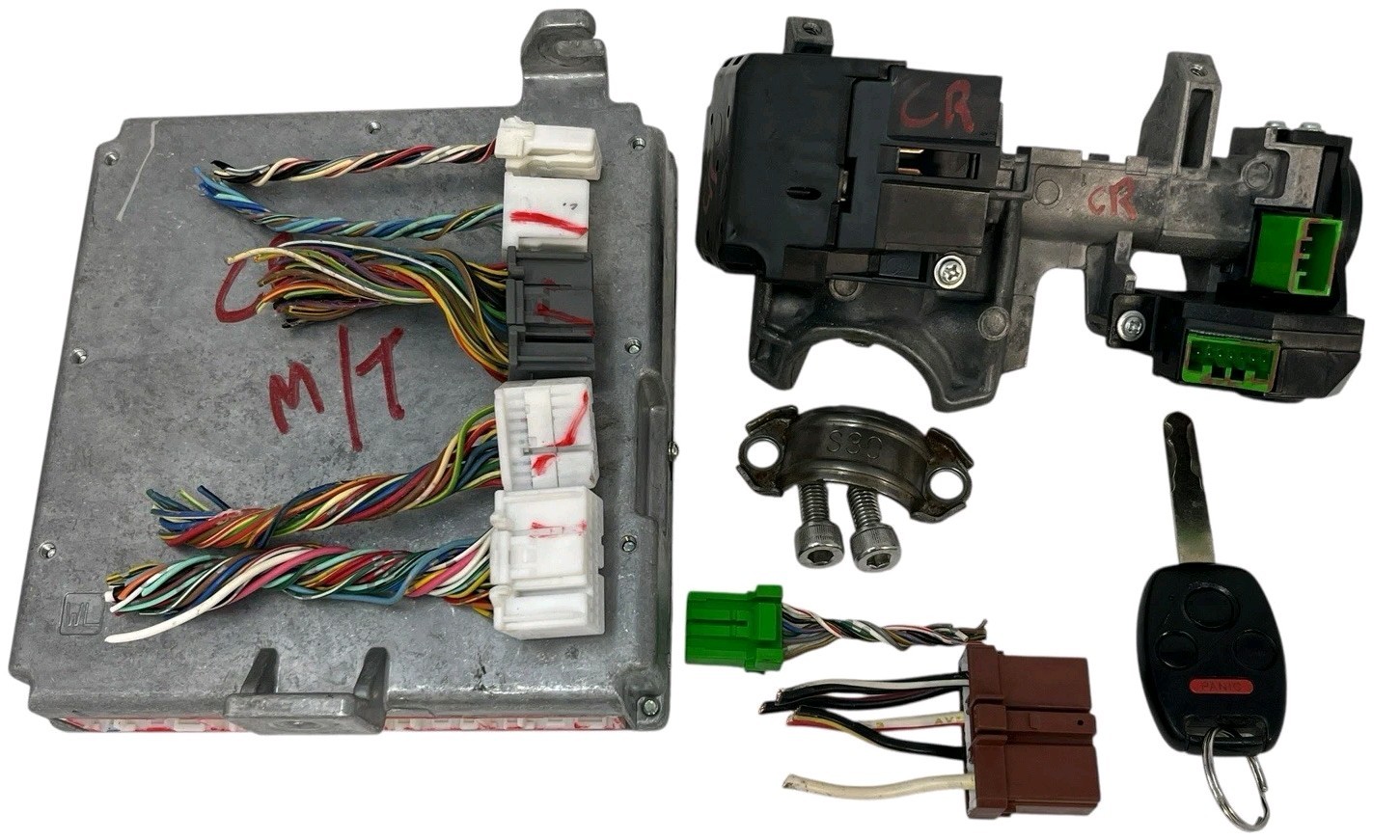 2005 2006 Honda CRV Ignitin Switch ECU Set 2.4L 4WD Manual Trans 37820-PPA-A24