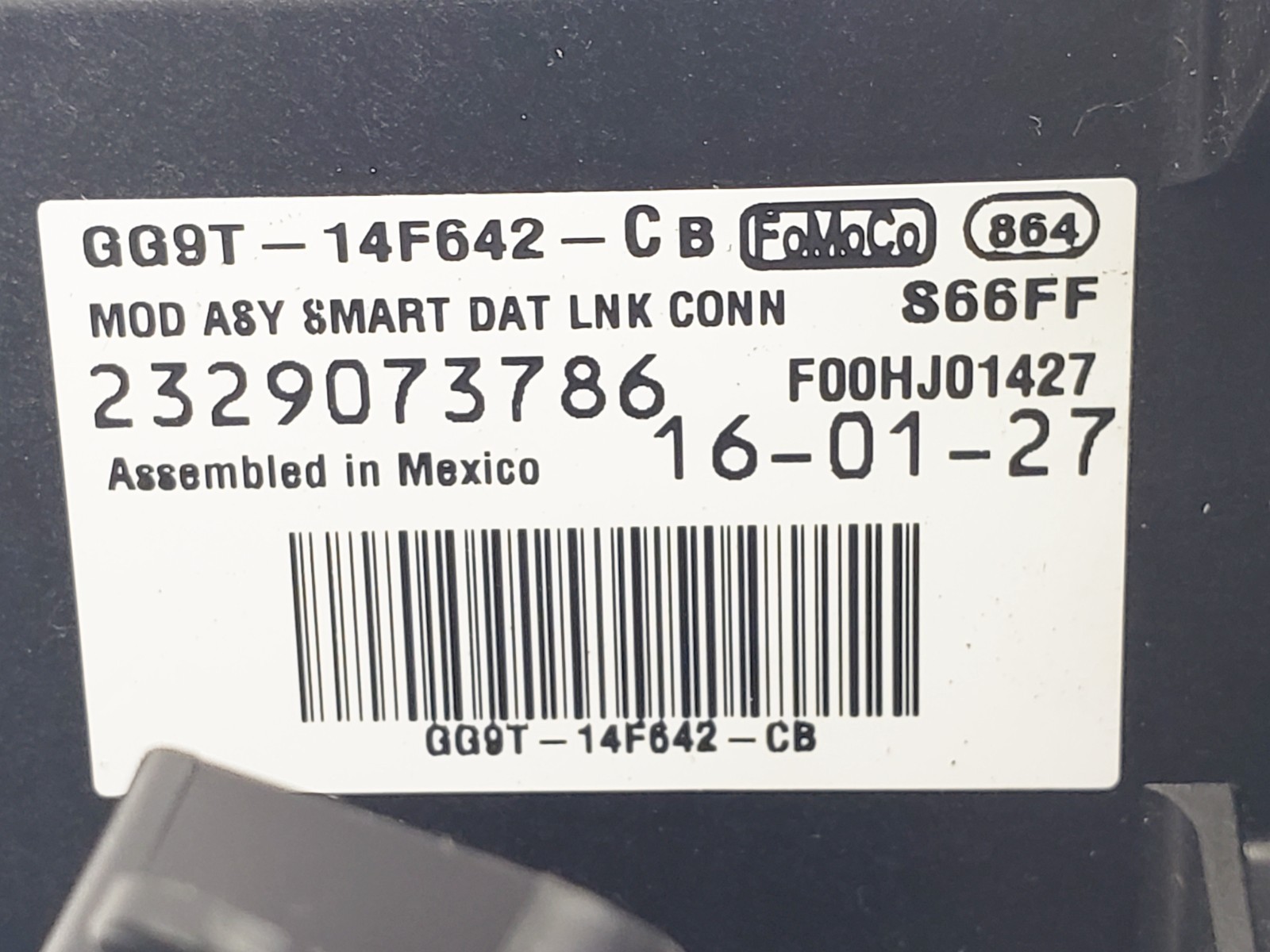 FORD MONDEO MK5 OBD CONTROL MODULE 2016 GG9T-14F642-CB