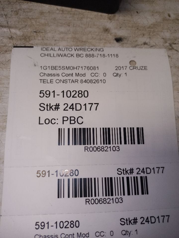 Chassis ECM Communication Telematics Onstar Opt UE1 Fits 17-19 BOLT 682103