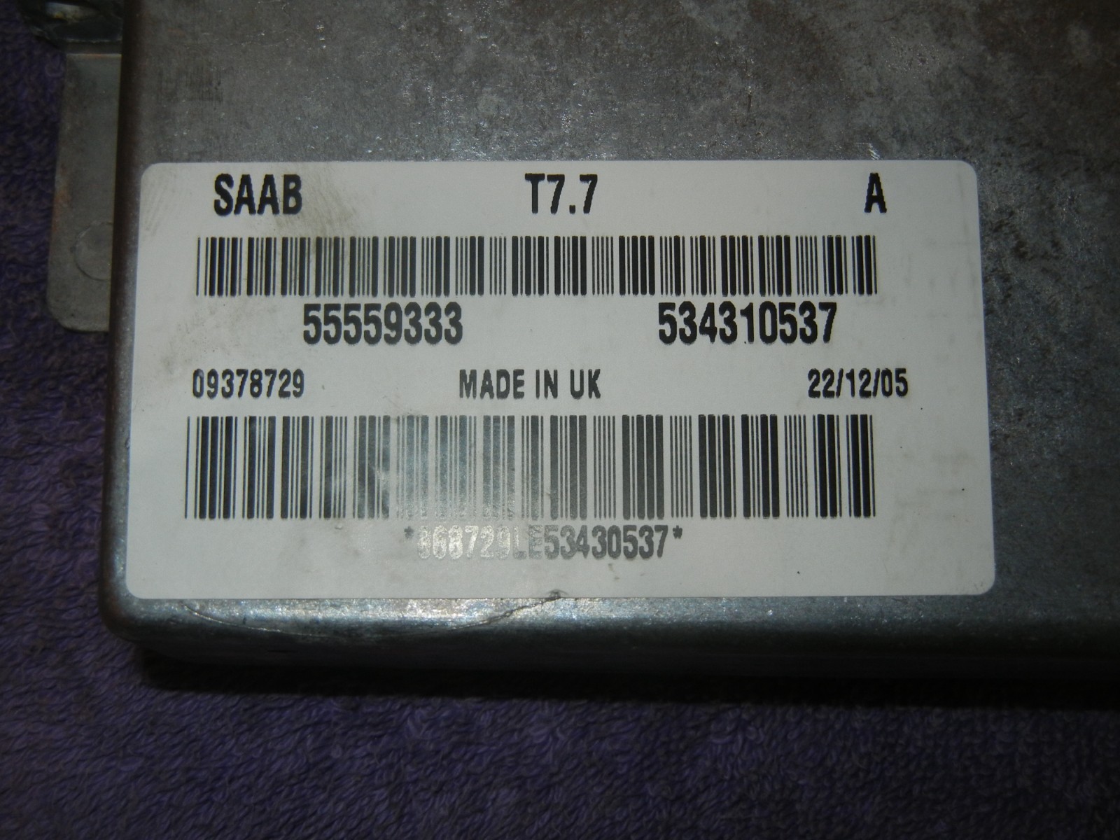 2006 SAAB 9-5 Trionic T7 Engine Computer ECU Control Module 5387204 Y1