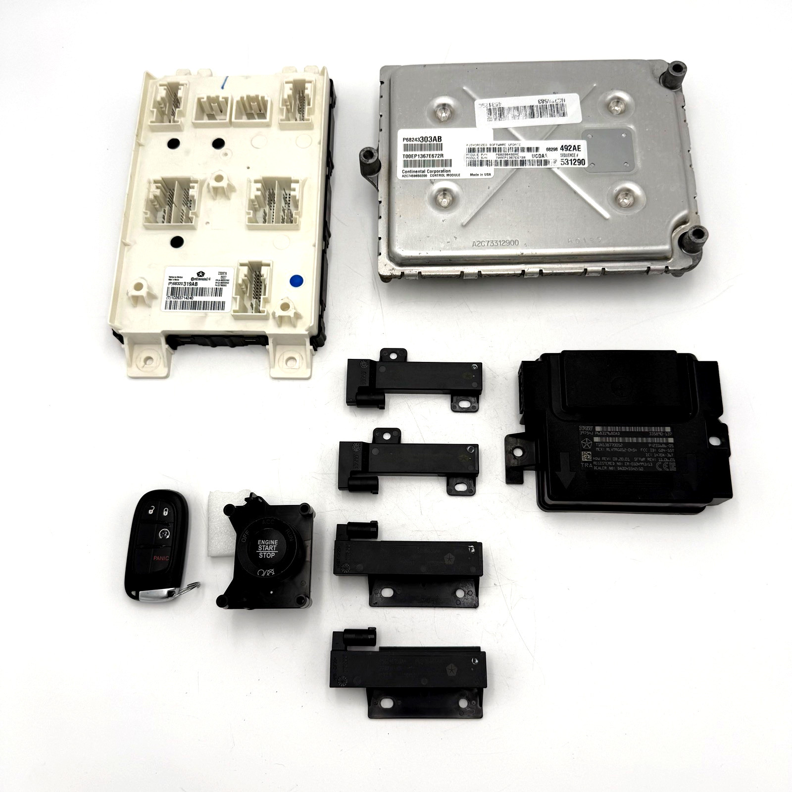 ✅2013-2024 RAM CL 1500-3500 BCM ENGINE CONTROLLER MODULE IGNITION SWITCH OEM SET