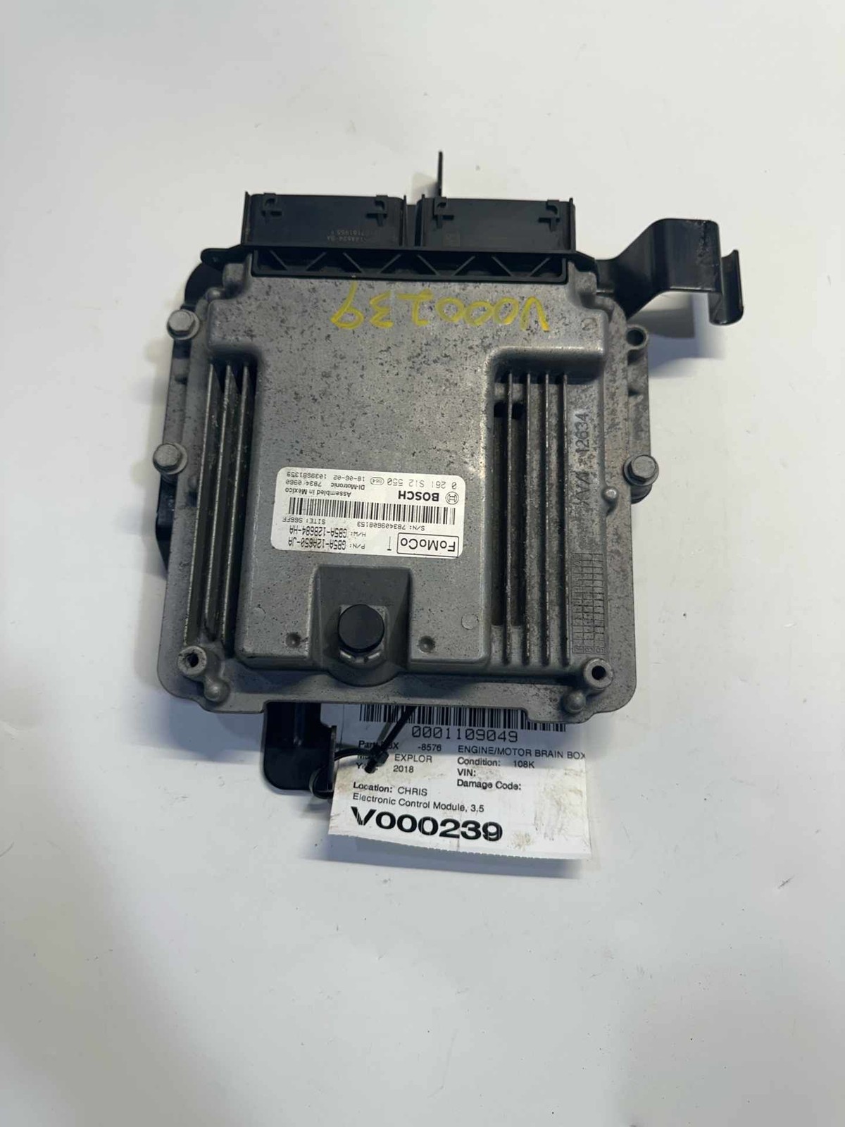 Used Engine Control Module (ECM) fits: 2018 Ford Explorer Electronic Control Mod