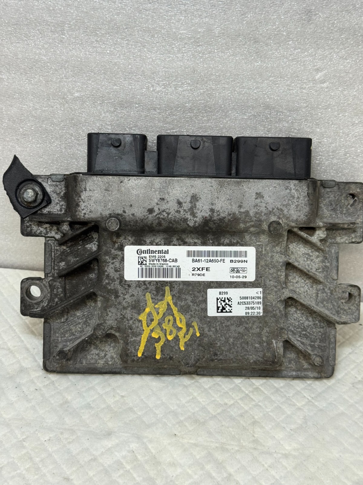 2011 FORD FIESTA ENGINE COMPUTER CONTROL ECU ECM PCM BA61-12A650-FE OEM (389/1)