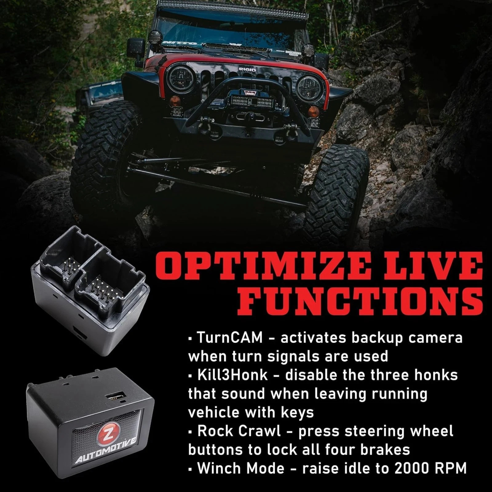 Tazer Mini Programmer for 2018-26 Jeep Wrangler JL Gladiator Disable Auto Stop