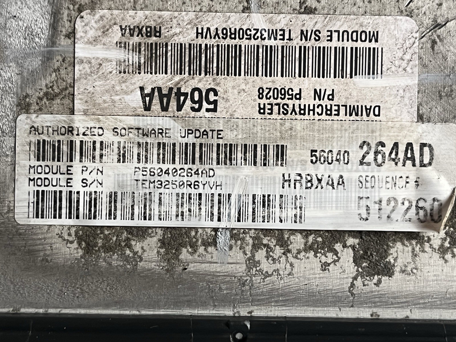 2001 DODGE RAM 3.9L Engine Control Module ECM ECU PCM 56040264AD