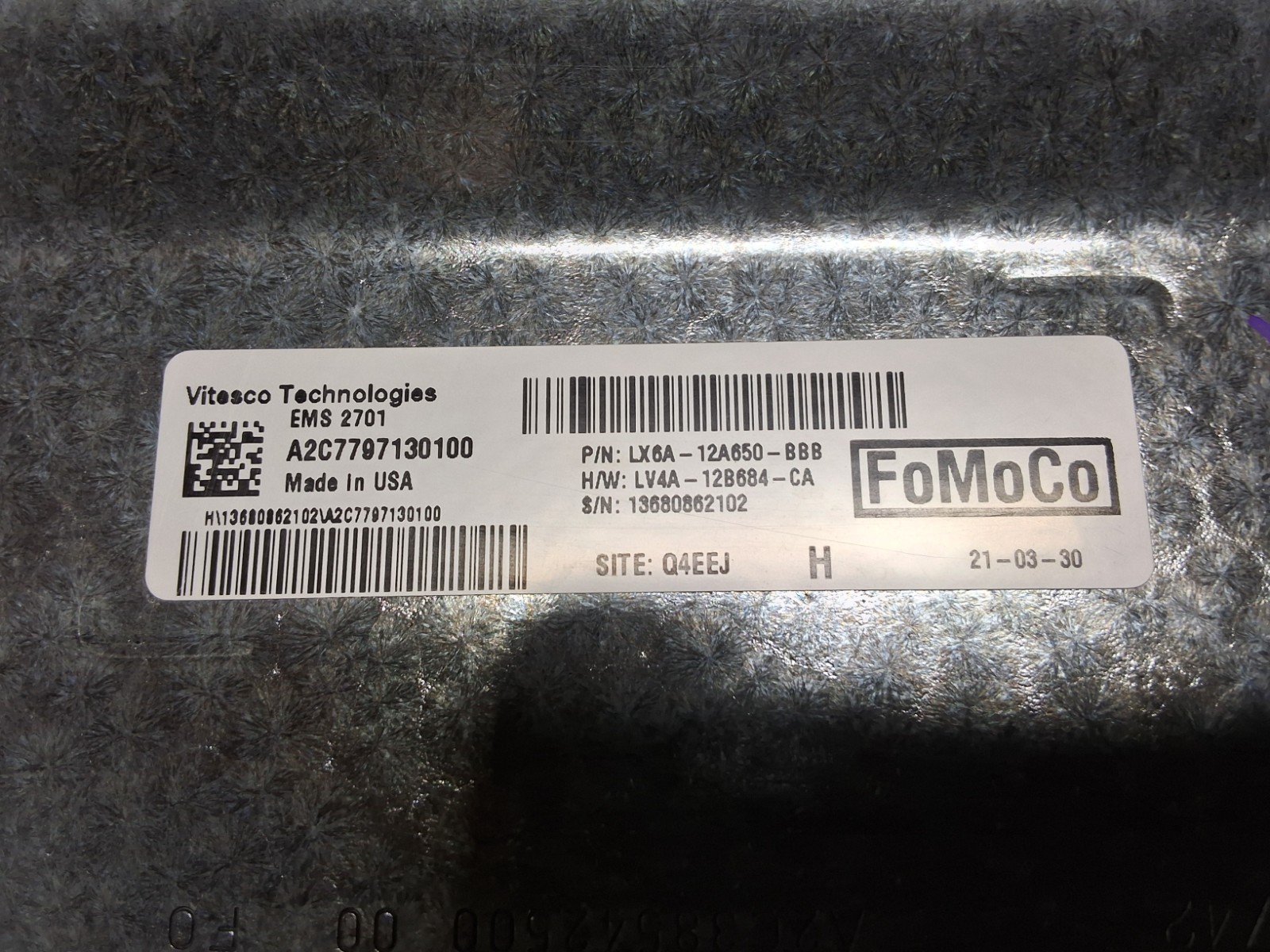 Ford Escape 20-23 Maverick 22-25 ECU engine computer # LX6A-12A650-BBB */*
