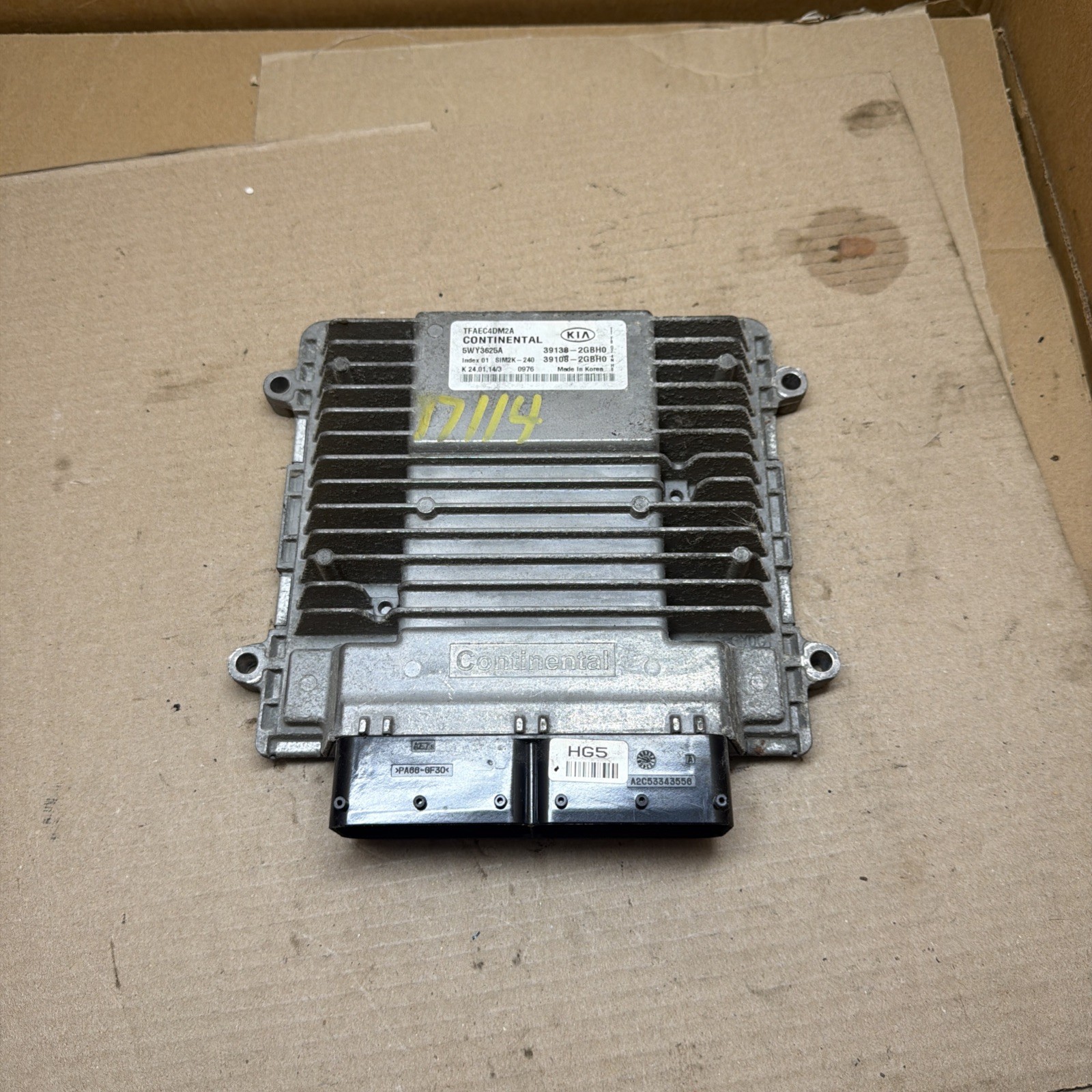 2014-2015 Optima ECM Electronic Control Module 39138-2GBH0 / 39108-2GBH0