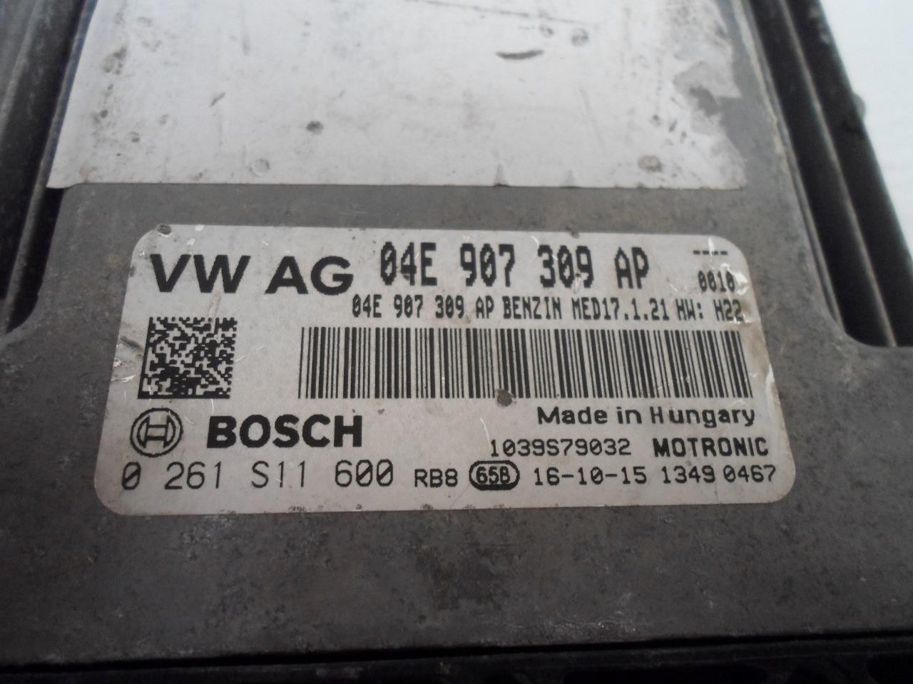 ENGINE COMPUTER VOLKSWAGEN JETTA 2016 2017 04E907309AP 0261S11600 1.4L ECM OEM