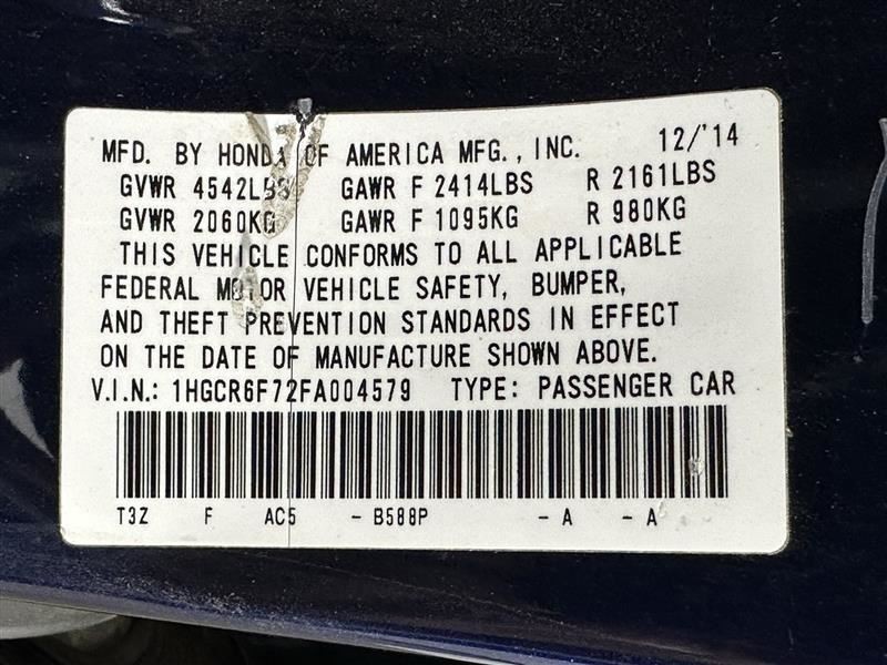 Engine ECM Electronic Module Engine Control Fits 14-15 ACCORD 2591725