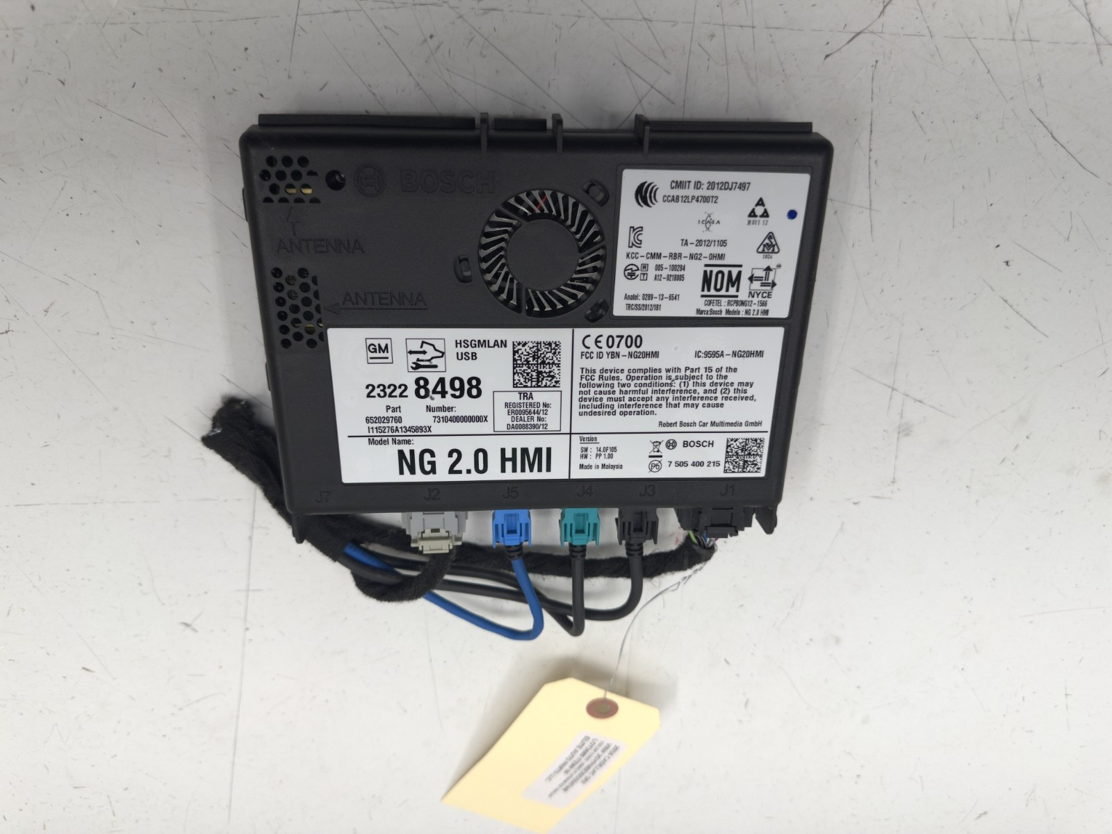 15-16 CADILLAC SRX HUMAN MACHINE INTERFACE HMI CONTROL MODULE UNIT, OEM LOT3689