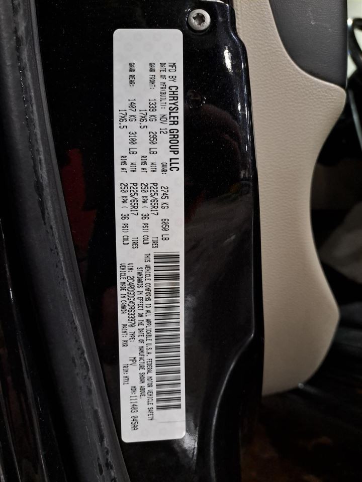 2013 Caravan Engine Computer/Module Ecu/Ecm/Pcm Sku#4311468
