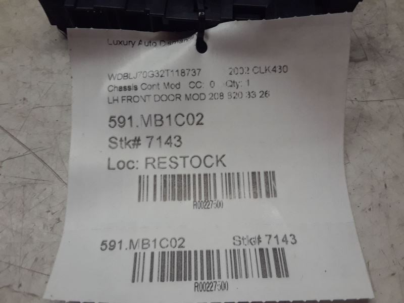 2002 Mercedes-Benz CLK20 – LH Front Door Module – 2088203326 – R227500