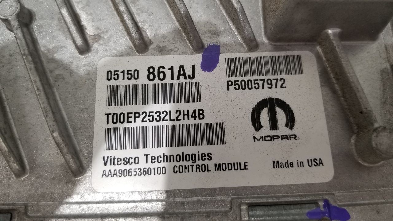 23 JEEP WRANGLER JL JLU ECM ENGINE CONTROL MODULE 20.L 5150861AJ