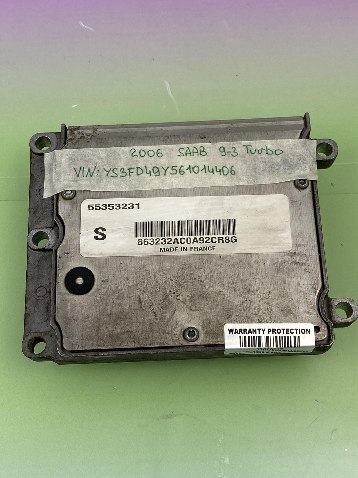 2003-2006 SAAB 9-3 93 2.0 TURBO ENGINE COMPUTER MODULE ECU ECM PCM 55353231