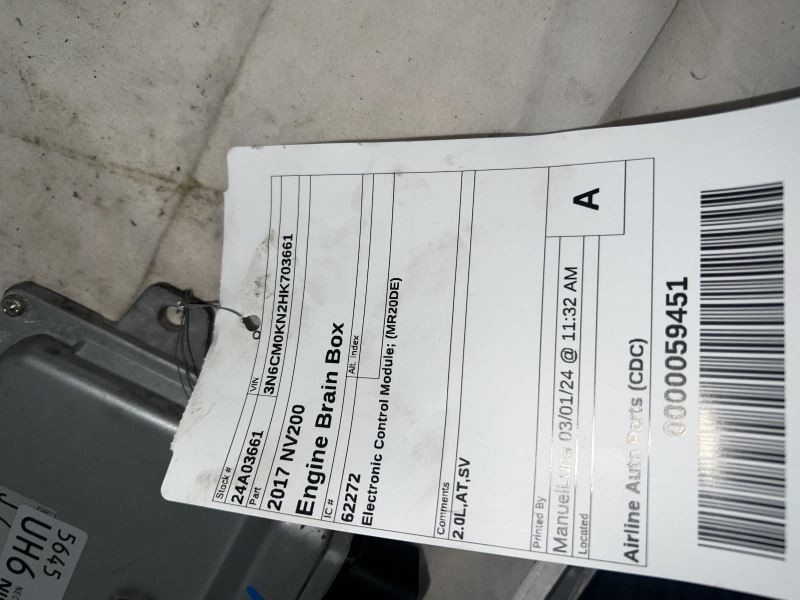 Engine ECM Electronic Control Module MR20DE Fits 14-17 NV200 387504