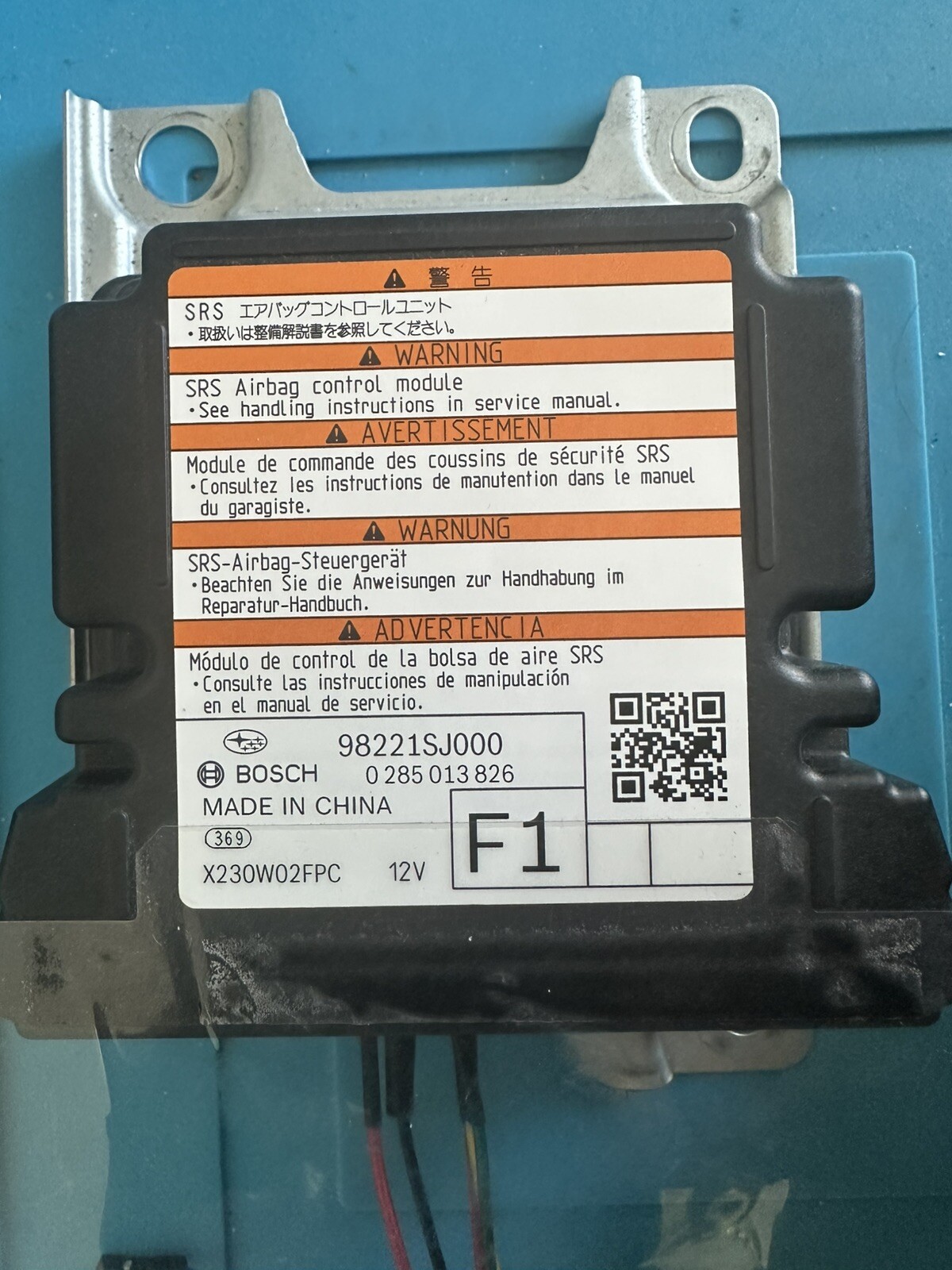 98221SJ000 SRS Module Reset Service! Crash Data Hard Code Clear!!!