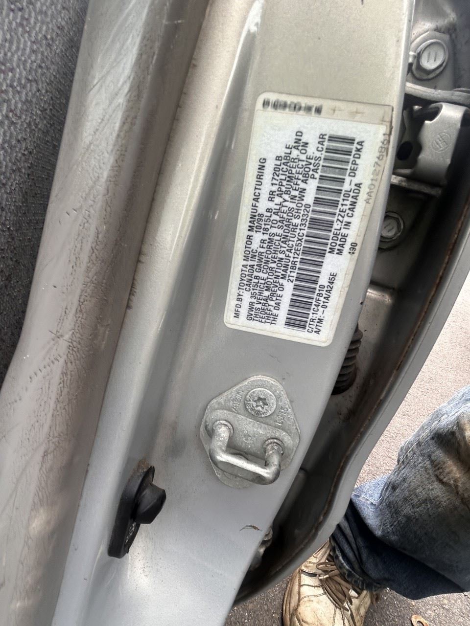 1999-2000 Toyota Corolla Engine ECM Electronic Control Module Behind OEM 1547769